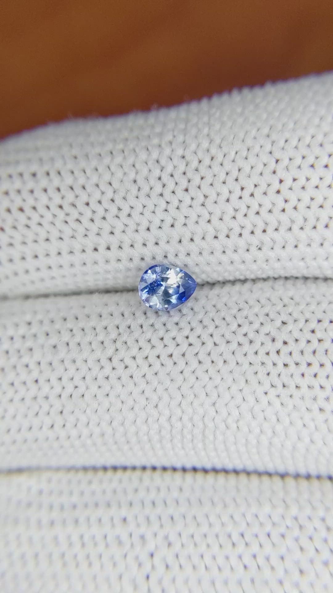 0.49 Ct. Blue Sapphire from Ceylon (Sri Lanka) Size Video