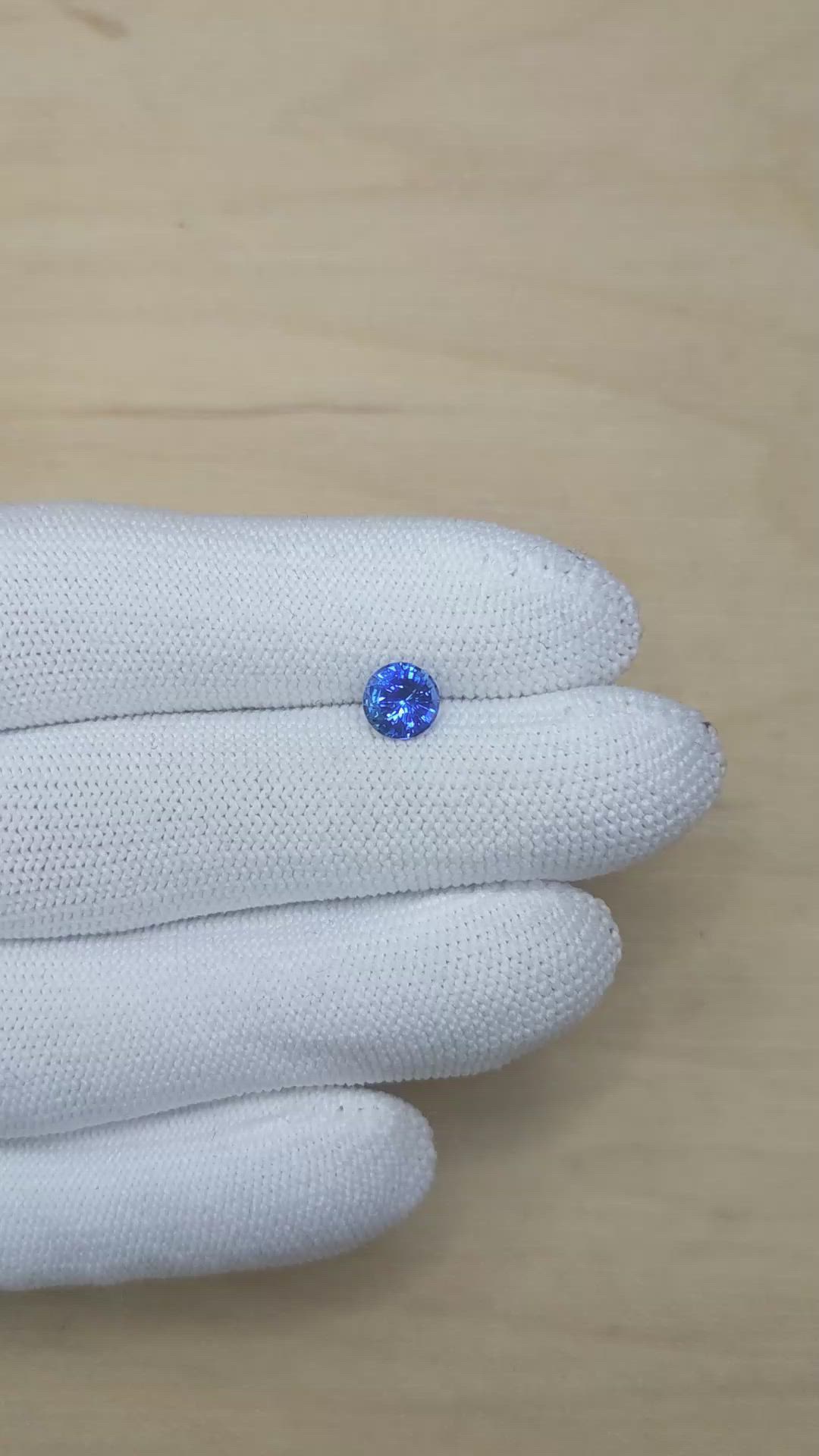 1.08 Ct. Blue Sapphire from Ceylon (Sri Lanka) Size Video