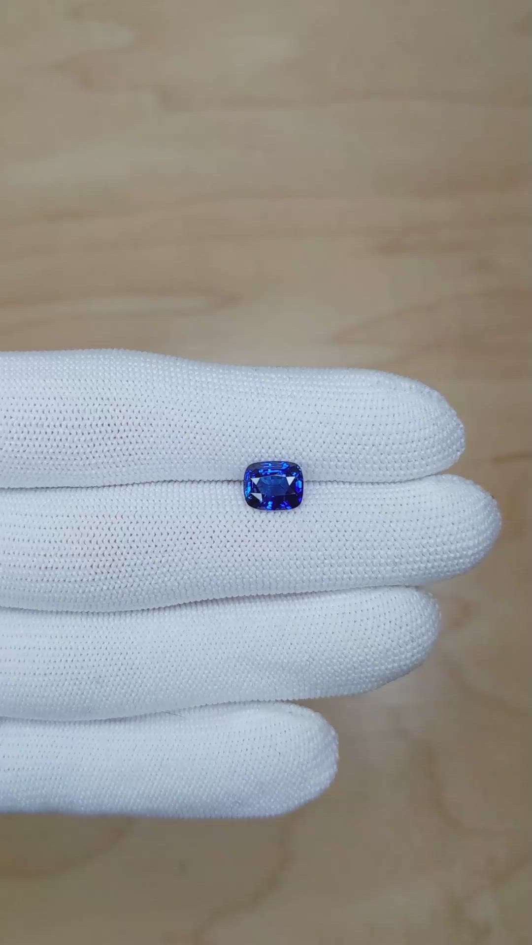 2.36 Ct. Blue Sapphire from Ceylon (Sri Lanka) Size Video