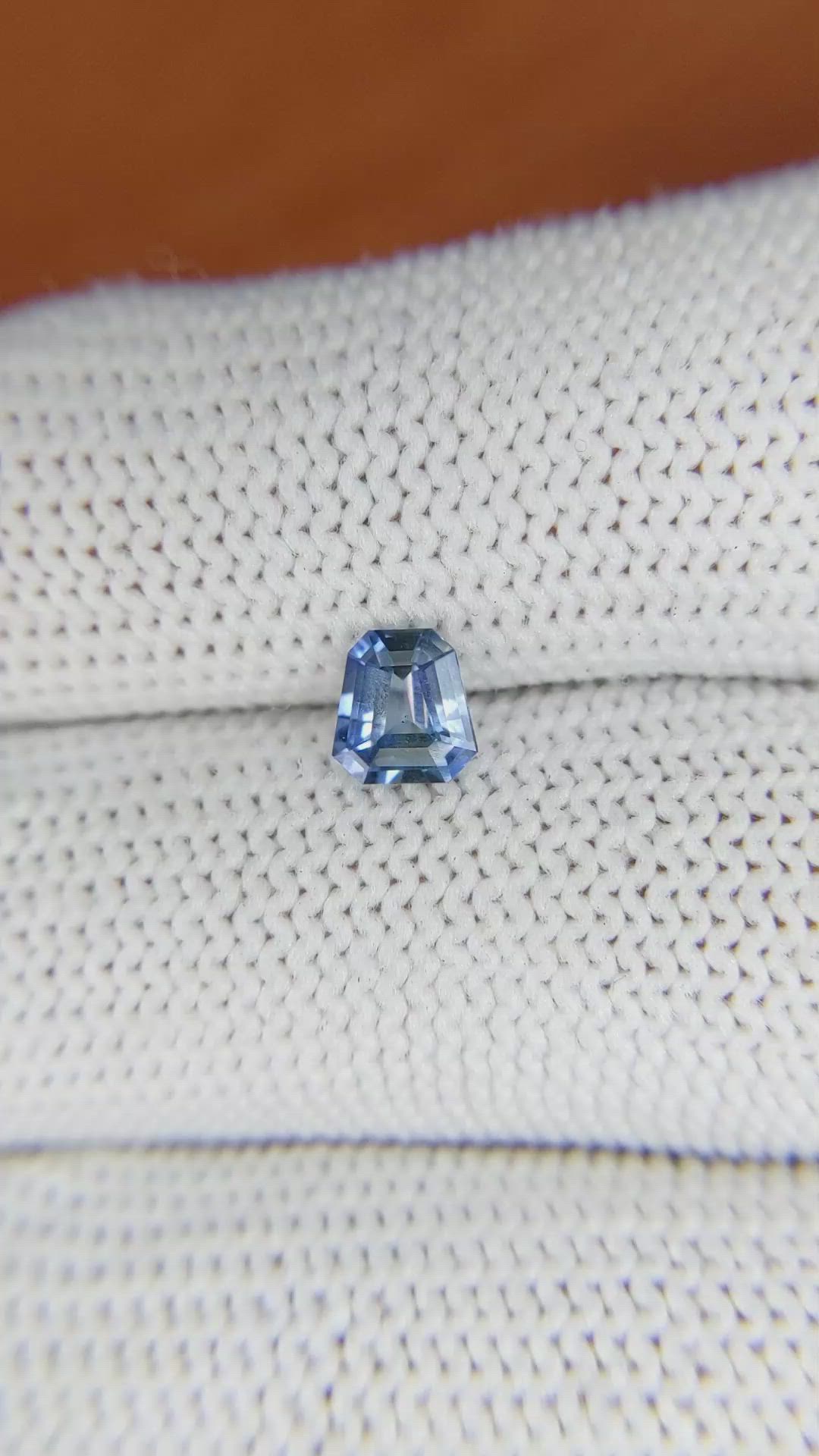 0.62 Ct. Blue Sapphire from Ceylon (Sri Lanka) Size Video