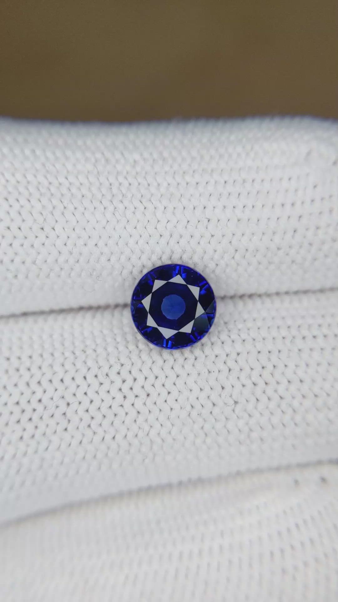 1.93 Ct. Blue Sapphire from Ceylon (Sri Lanka) Size Video