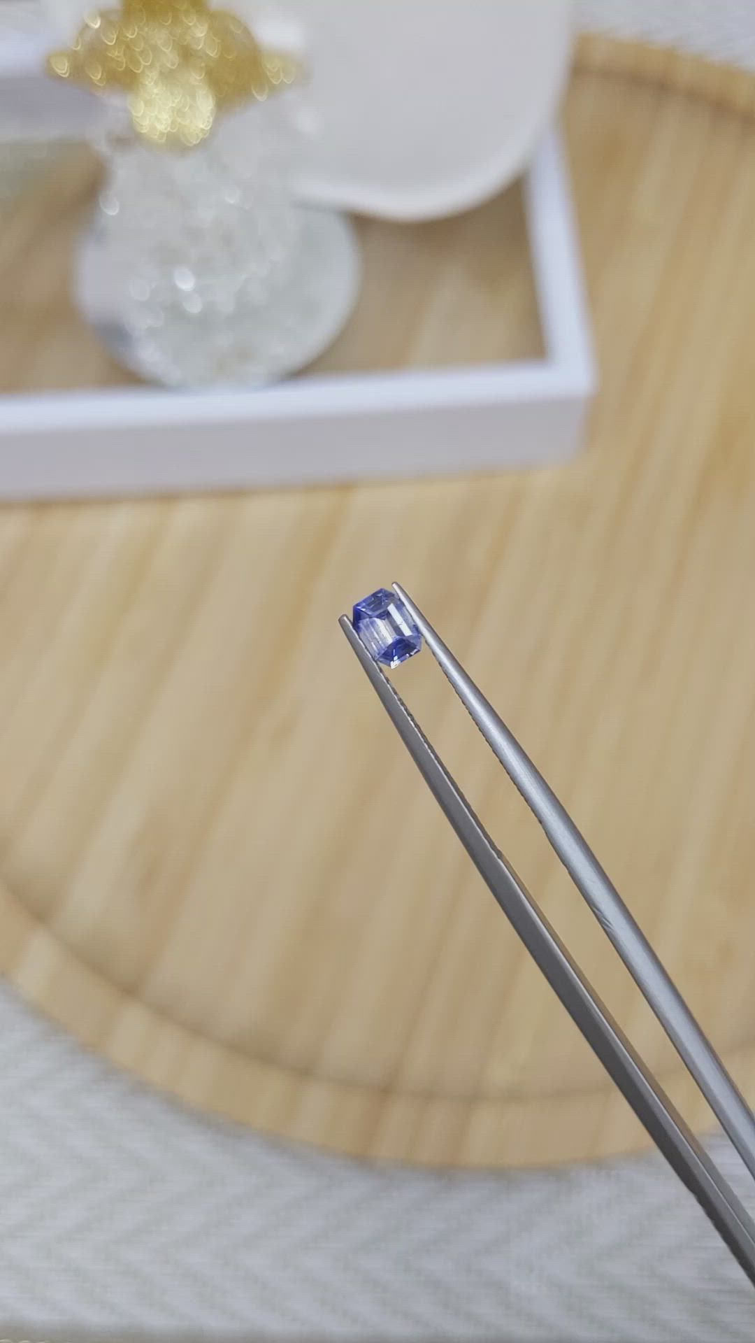 0.46 Ct. Blue Sapphire from Ceylon (Sri Lanka) Size Video