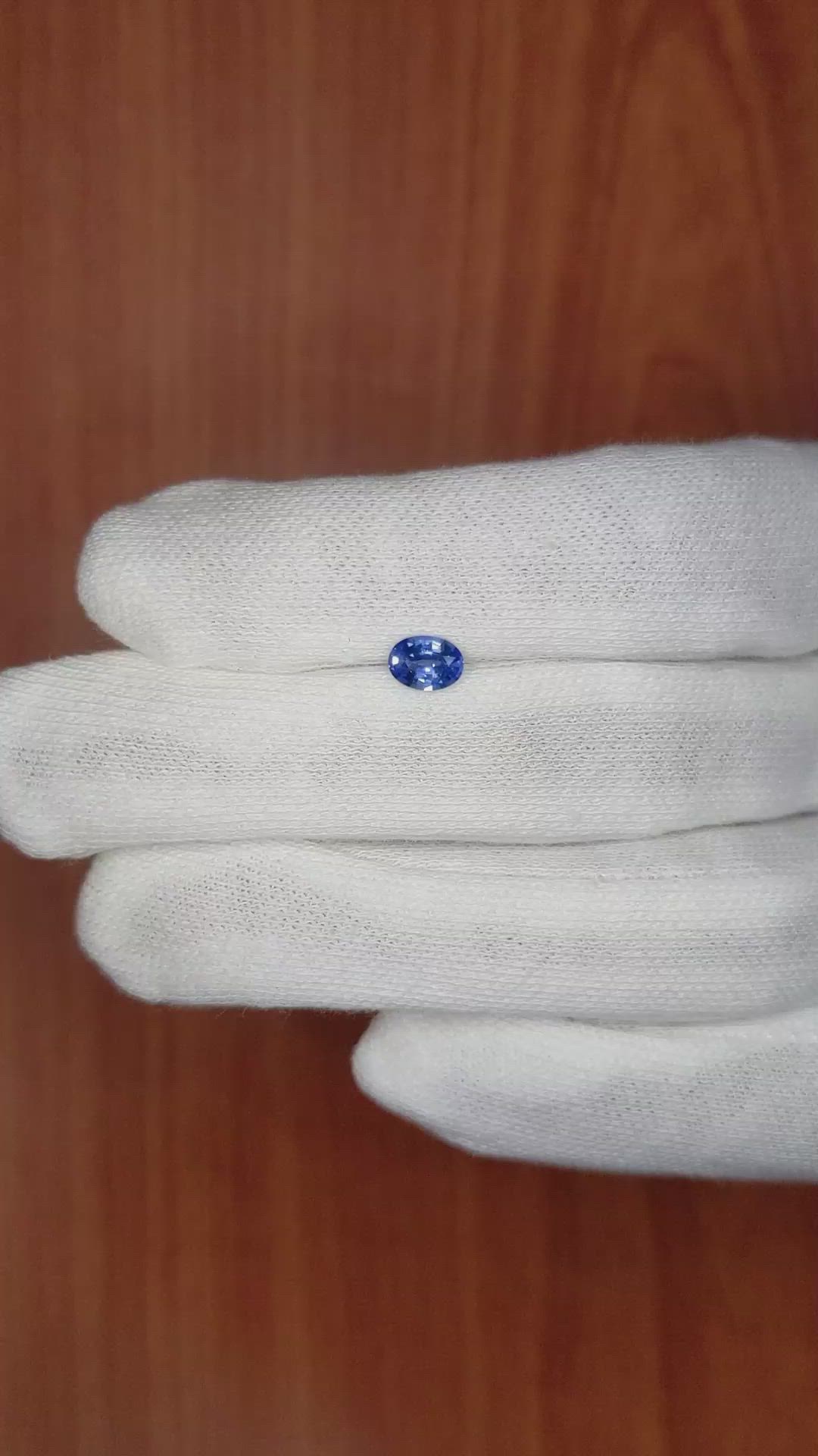 0.64 Ct. Blue Sapphire from Ceylon (Sri Lanka) Size Video