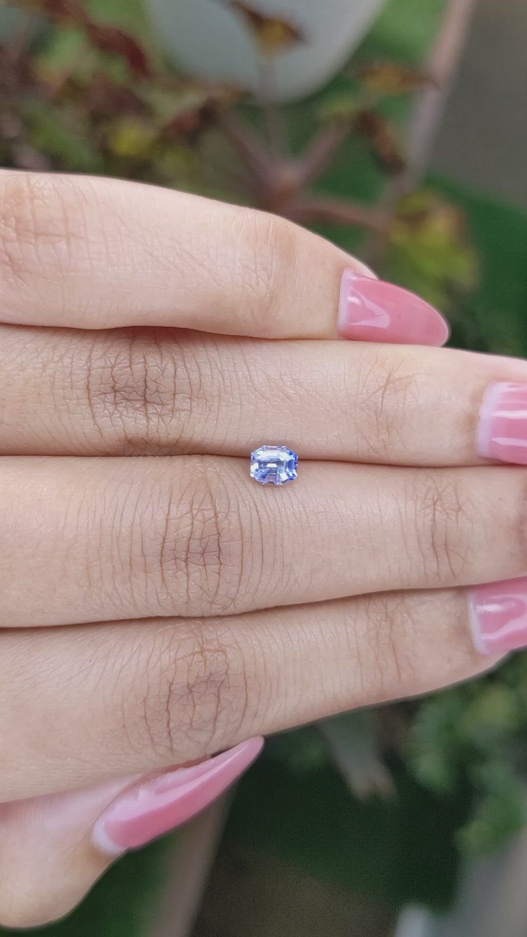 0.57 Ct. Blue Sapphire from Ceylon (Sri Lanka) Size Video