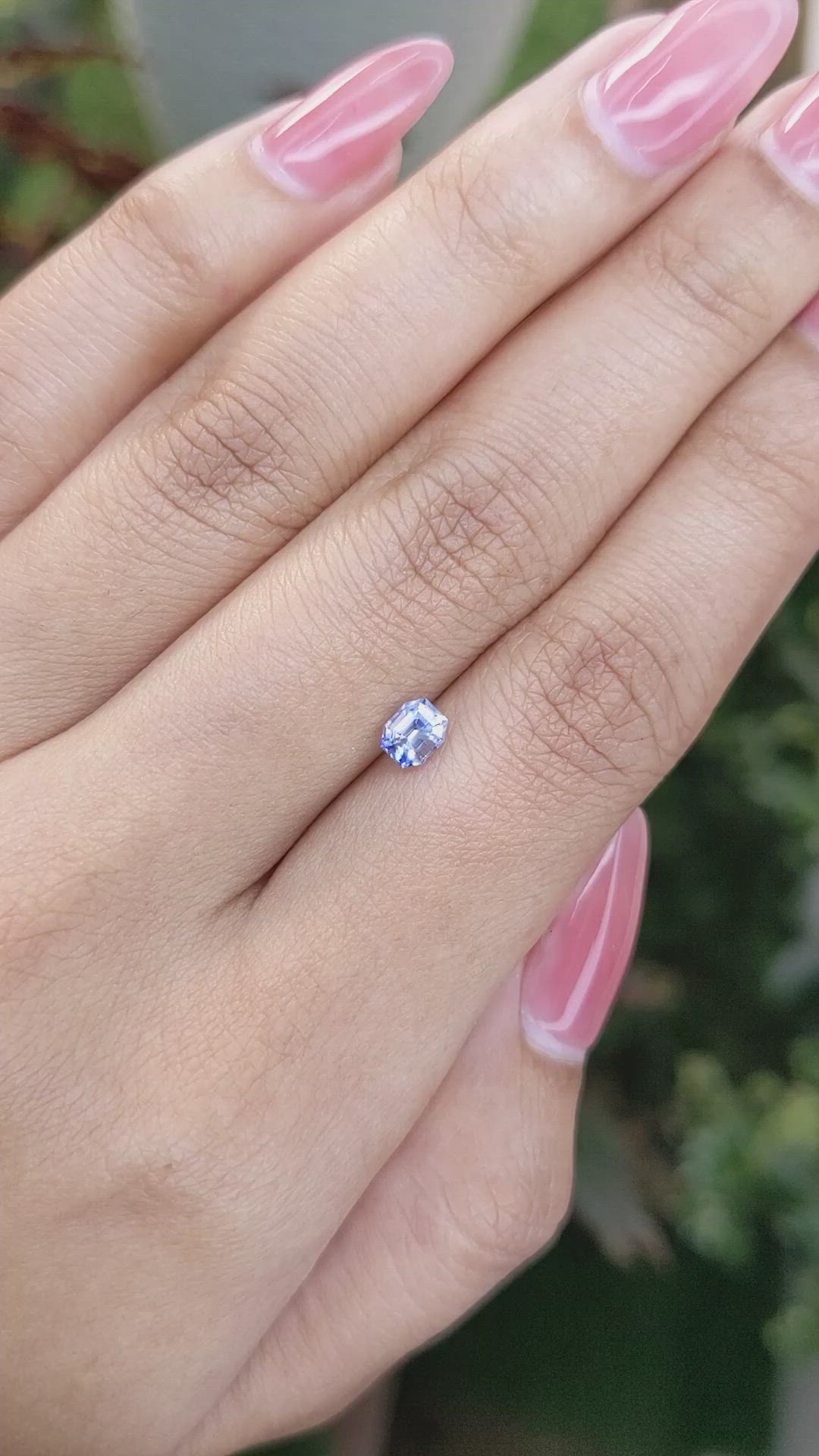 0.57 Ct. Blue Sapphire from Ceylon (Sri Lanka) Size Video