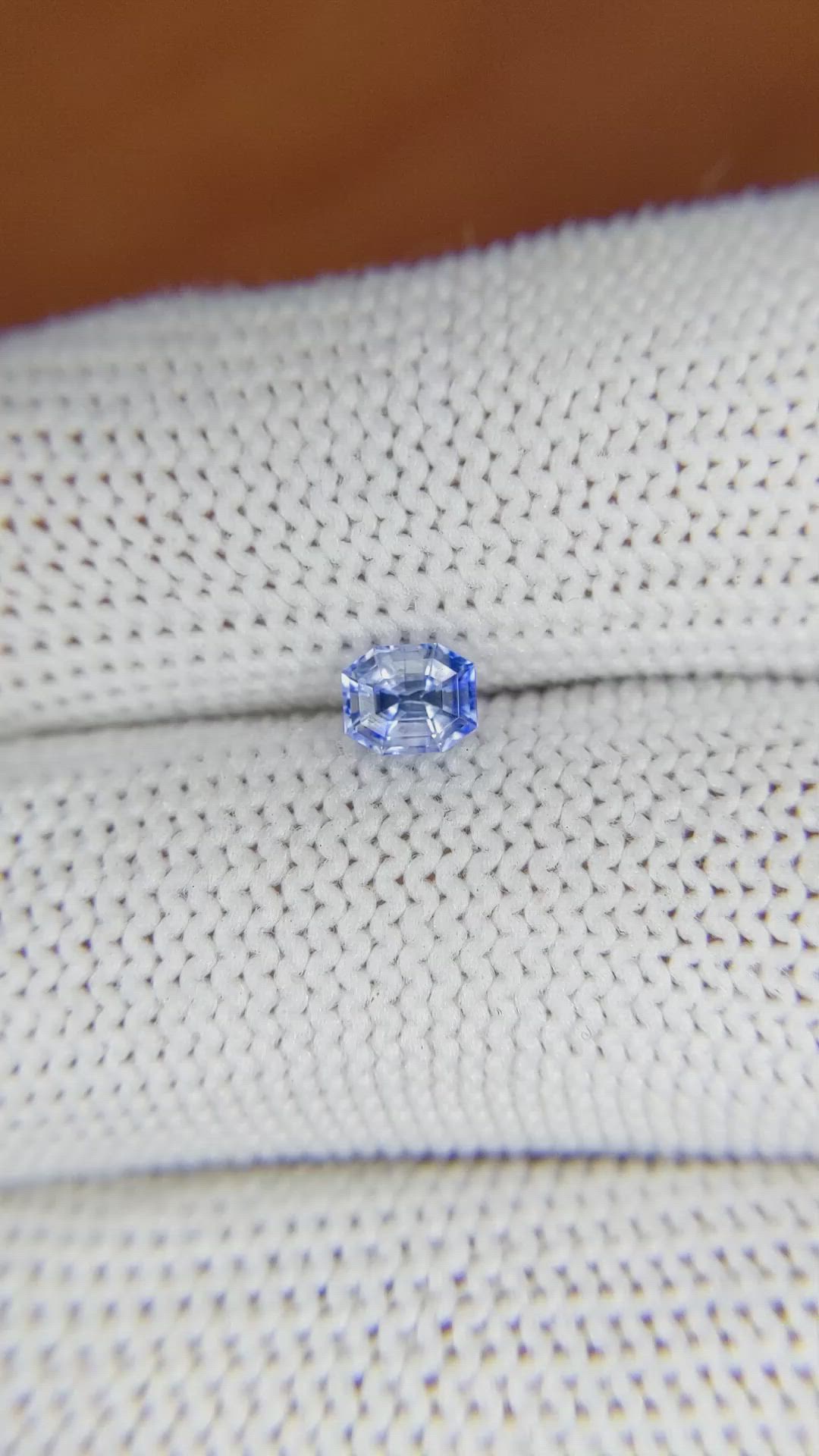 0.57 Ct. Blue Sapphire from Ceylon (Sri Lanka) Size Video
