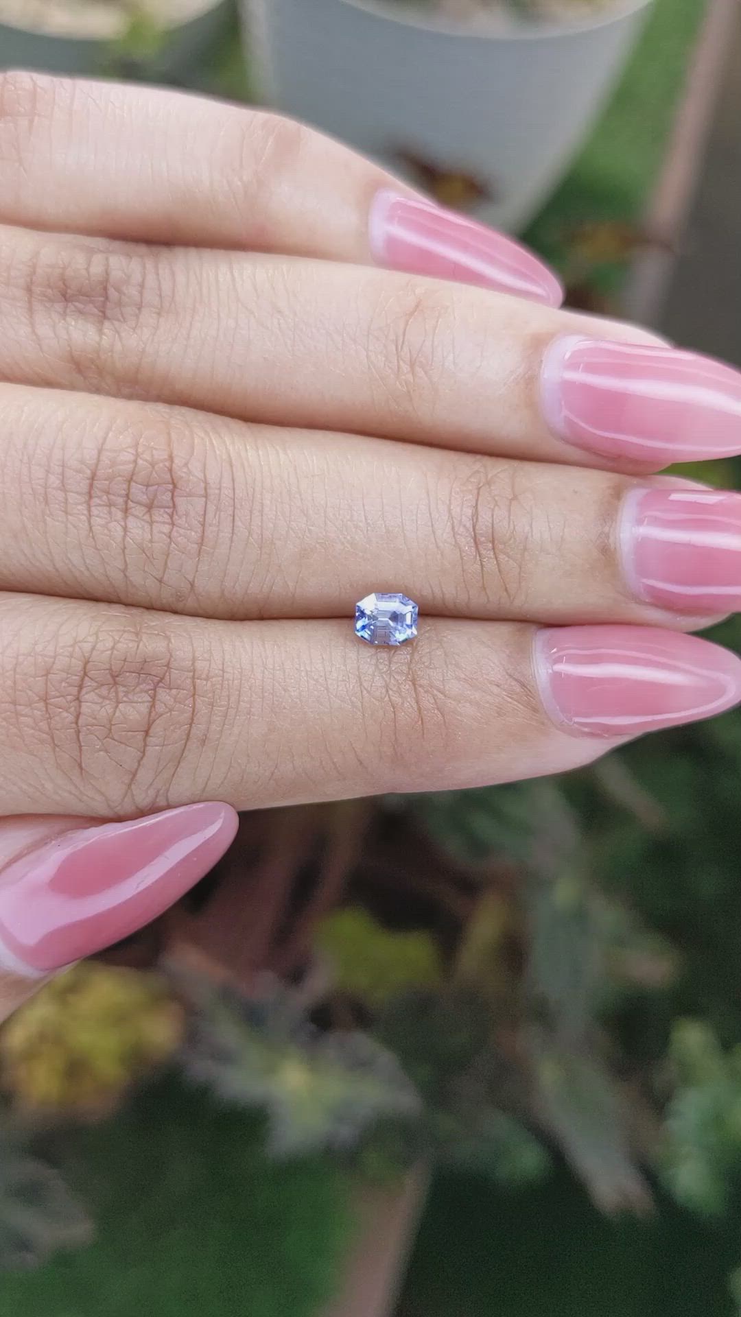 0.57 Ct. Blue Sapphire from Ceylon (Sri Lanka) Size Video