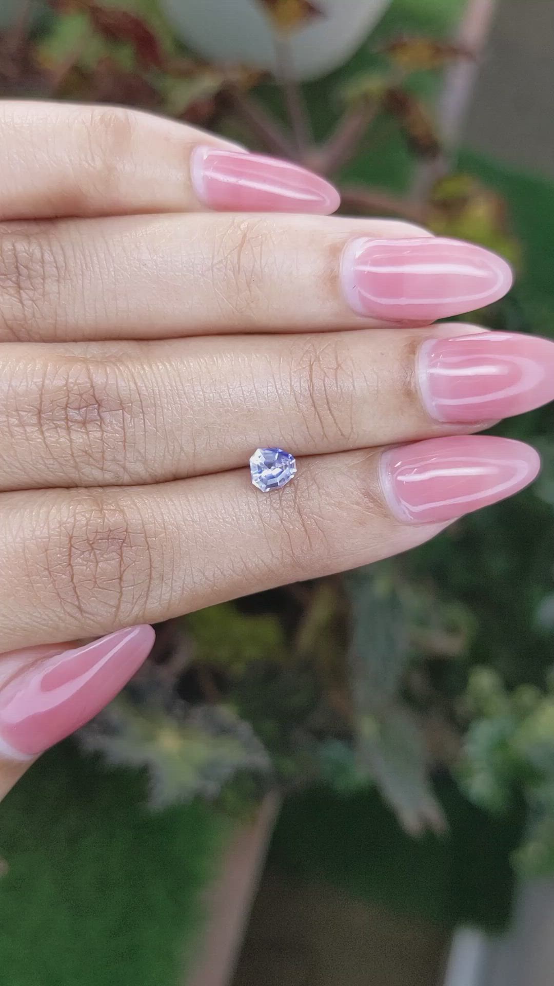 0.55 Ct. Bi Color Sapphire from Ceylon (Sri Lanka) Size Video