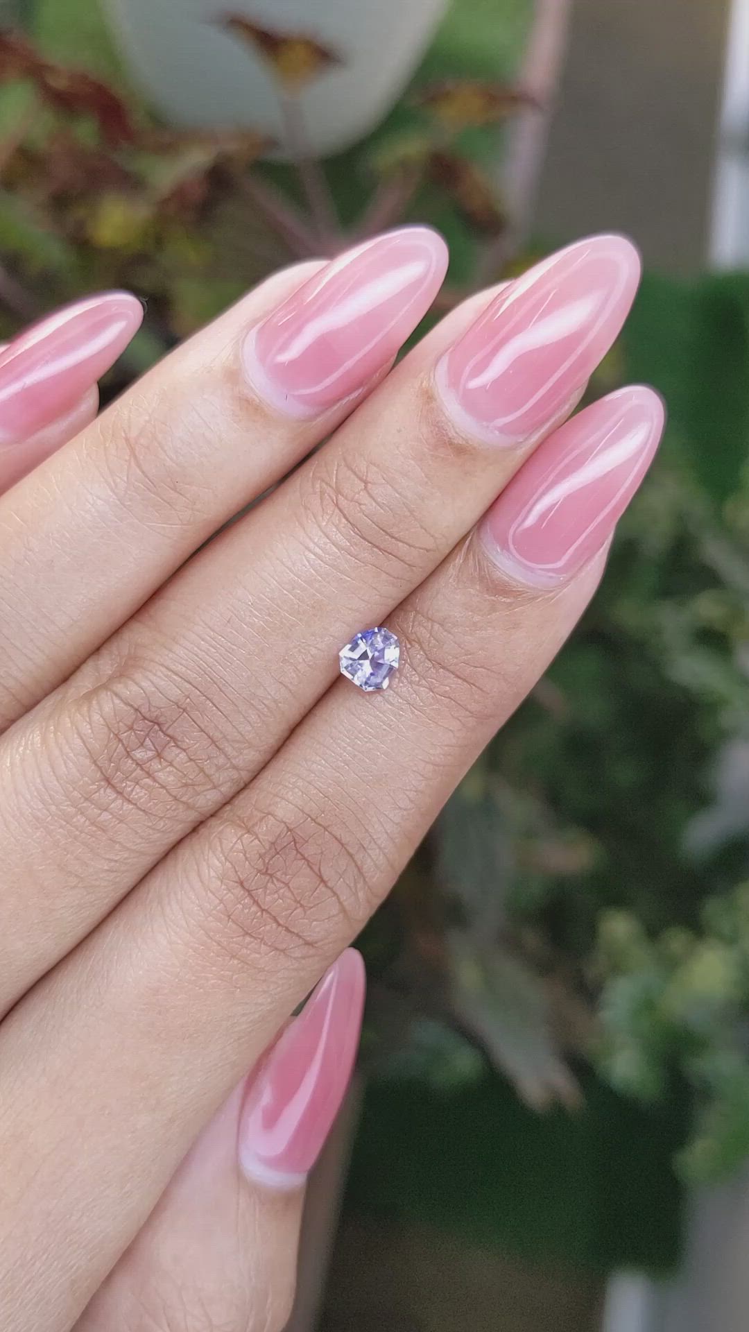 0.55 Ct. Bi Color Sapphire from Ceylon (Sri Lanka) Size Video