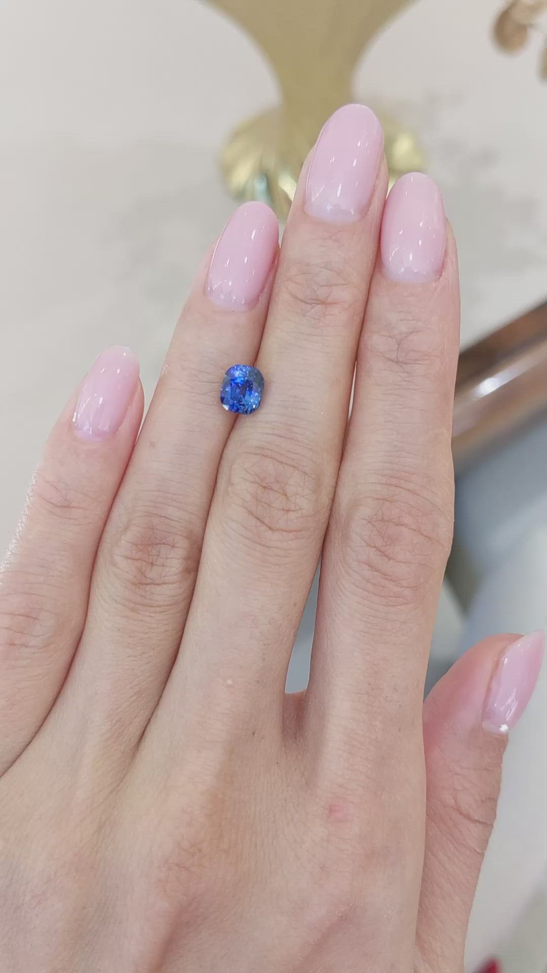 1.74 Ct. Blue Sapphire from Ceylon (Sri Lanka) Size Video