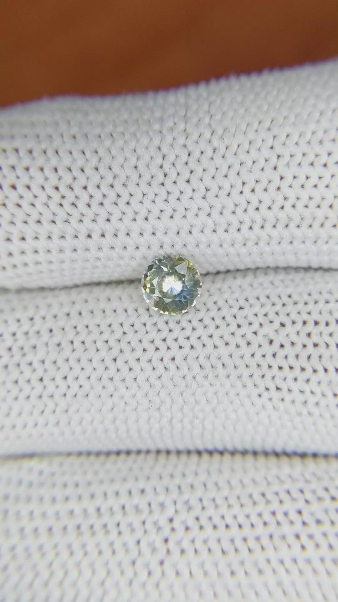 0.61 Ct. Bi Color Sapphire from Ceylon (Sri Lanka) Size Video