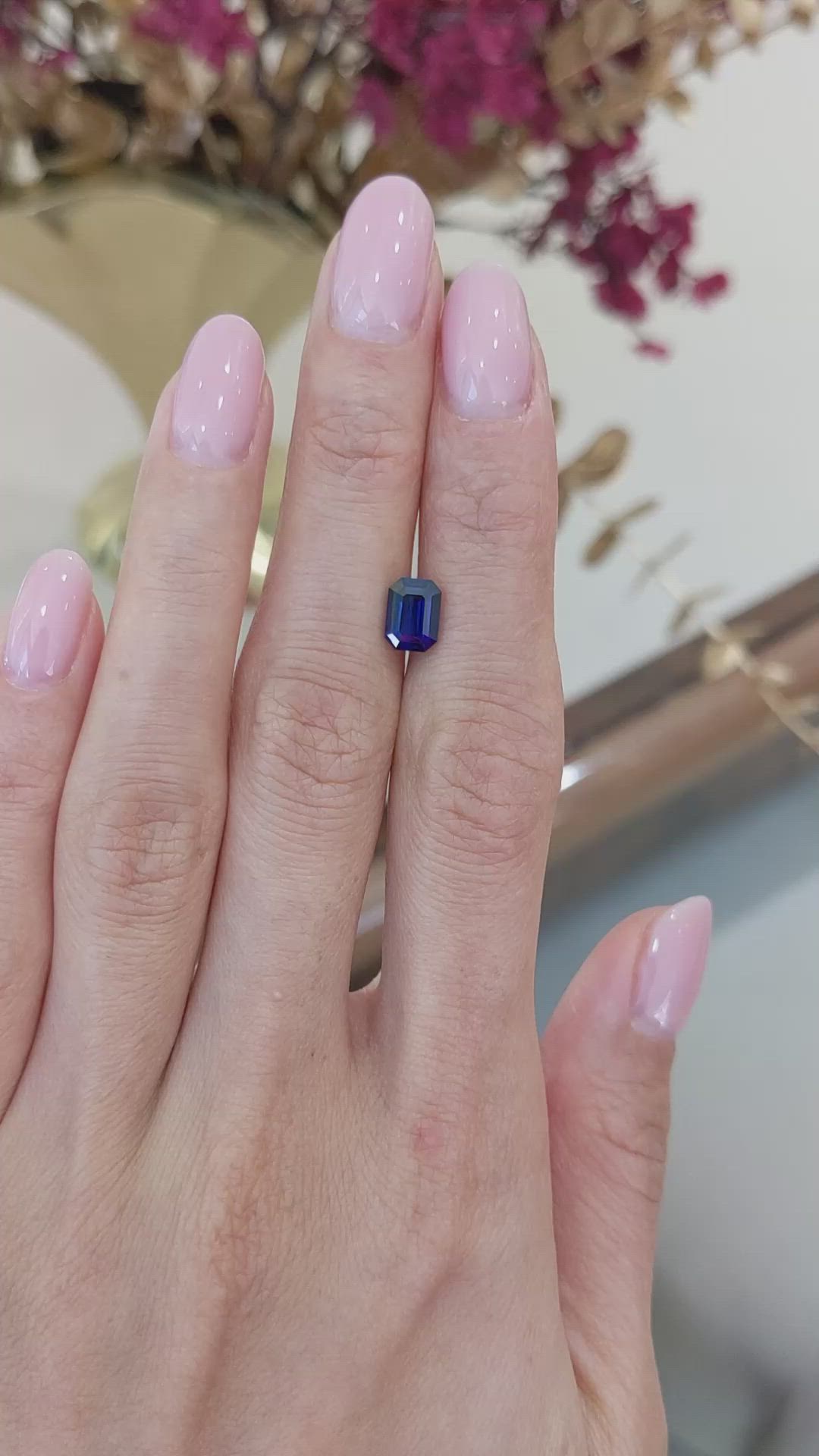 1.77 Ct. Blue Sapphire from Ceylon (Sri Lanka) Size Video