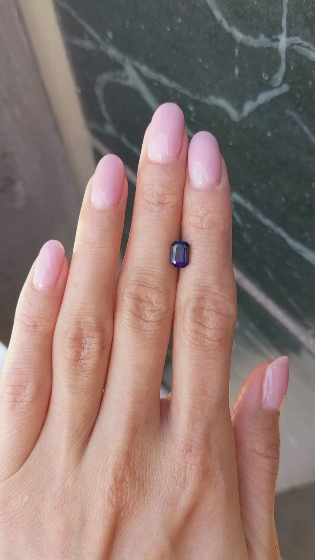 1.77 Ct. Blue Sapphire from Ceylon (Sri Lanka) Size Video