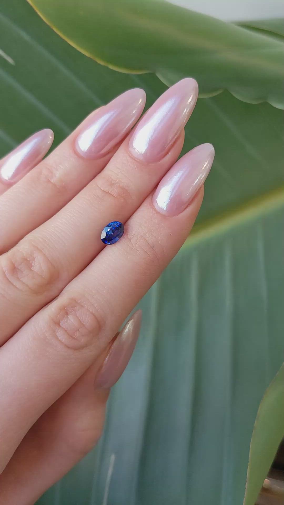 1.12 Ct. Blue Sapphire from Ceylon (Sri Lanka) Size Video