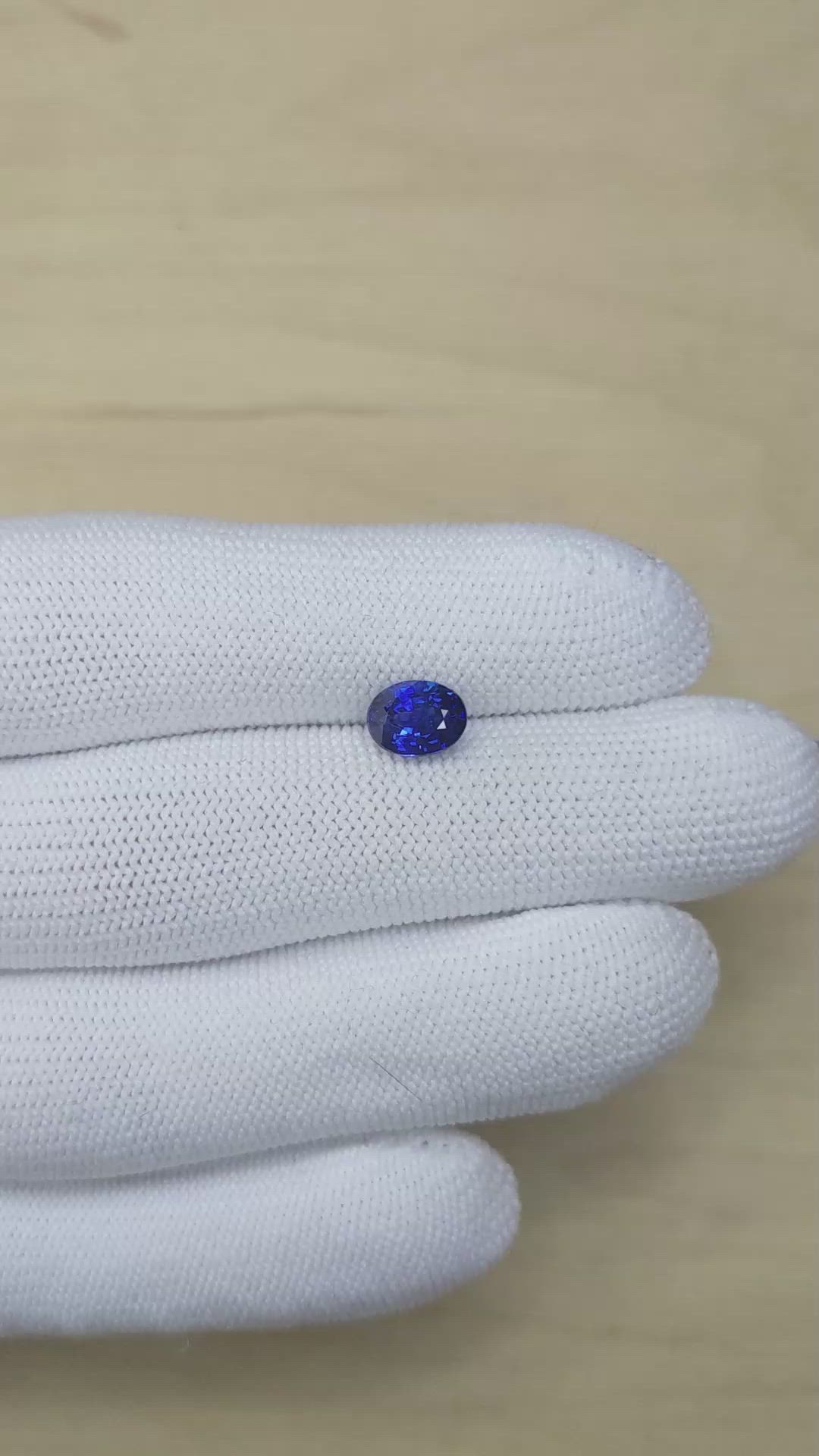 2.00 Ct. Blue Sapphire from Ceylon (Sri Lanka) Size Video