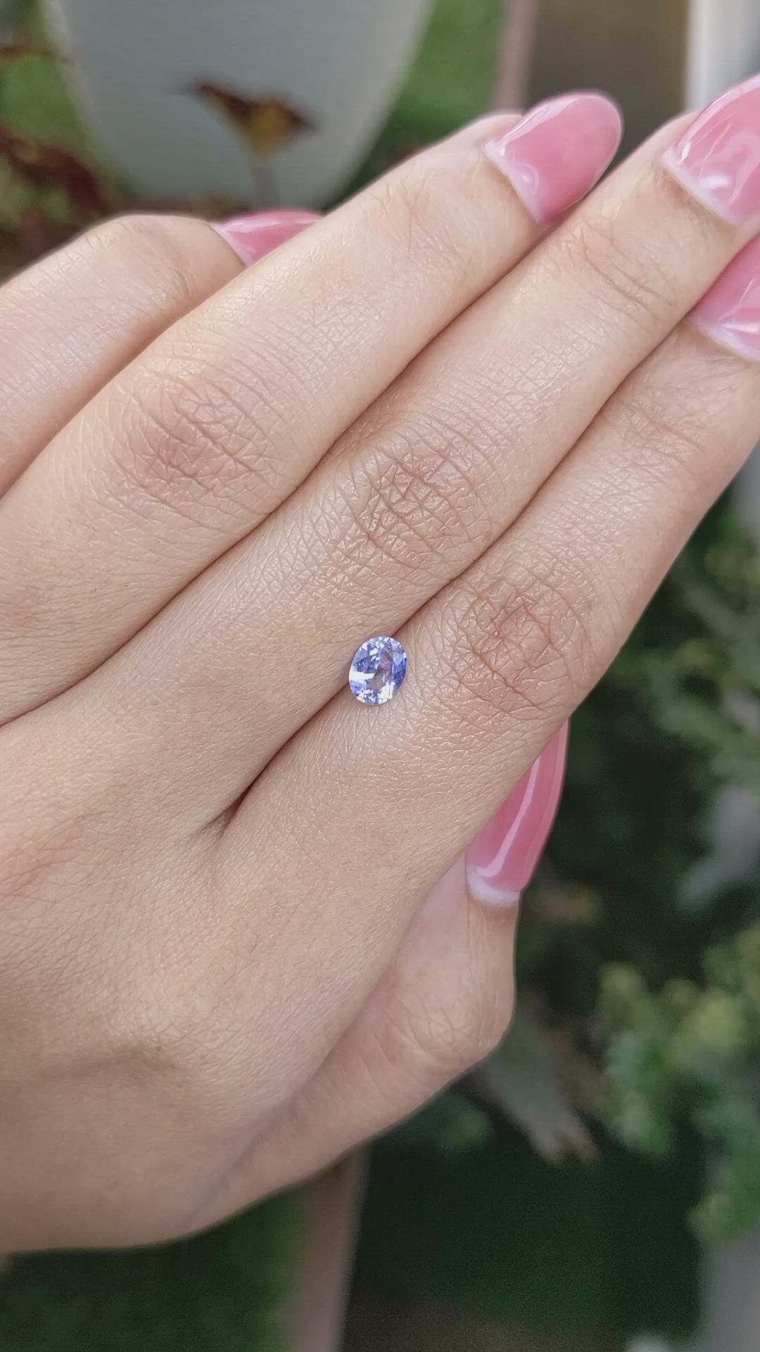 0.53 Ct. Blue Sapphire from Ceylon (Sri Lanka) Size Video