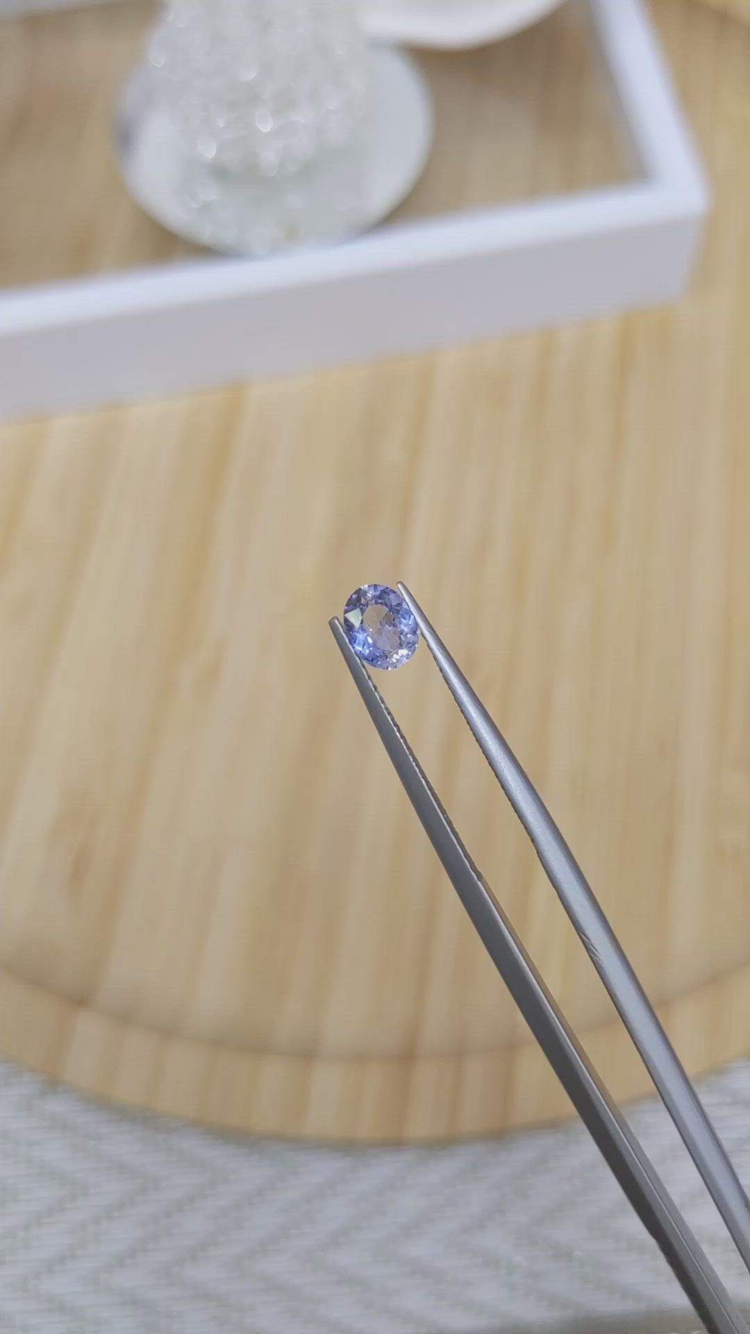 0.53 Ct. Blue Sapphire from Ceylon (Sri Lanka) Size Video