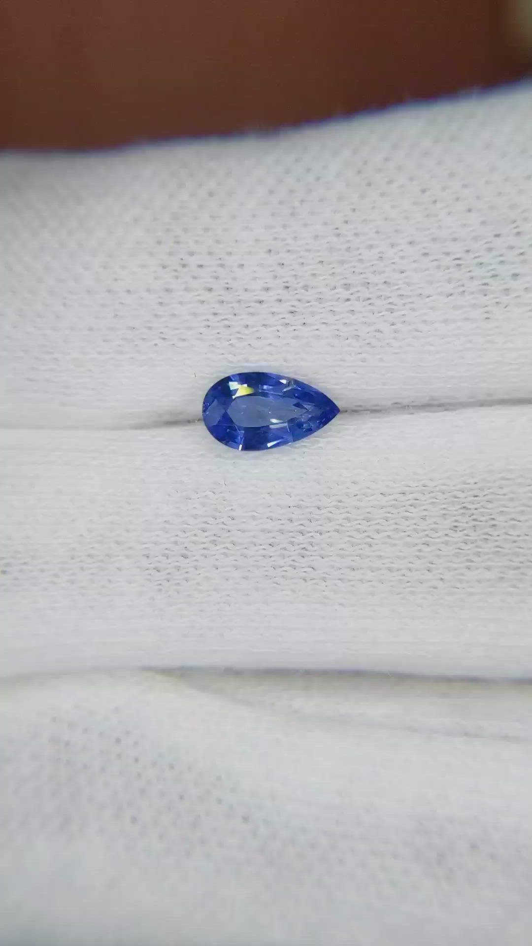 0.70 Ct. Blue Sapphire from Ceylon (Sri Lanka) Size Video