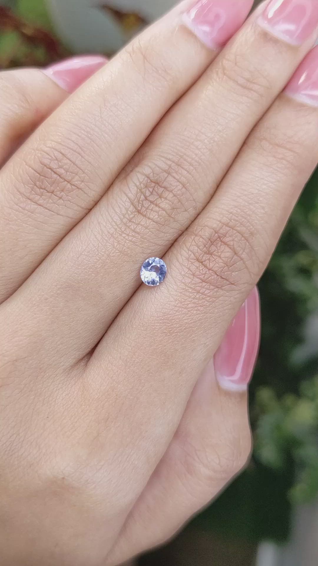 0.43 Ct. Blue Sapphire from Ceylon (Sri Lanka) Size Video