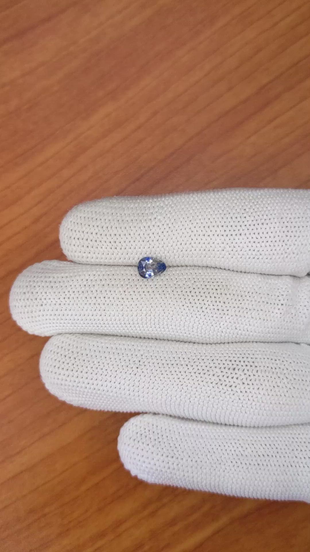 0.63 Ct. Bi Color Sapphire from Ceylon (Sri Lanka) Size Video