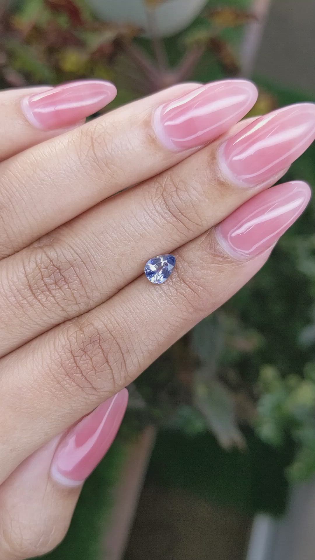 0.63 Ct. Bi Color Sapphire from Ceylon (Sri Lanka) Size Video