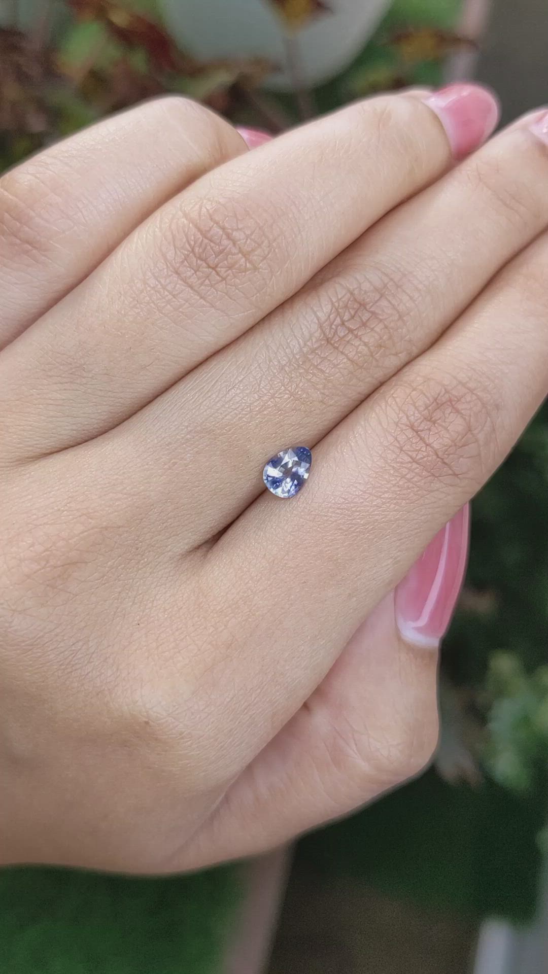 0.63 Ct. Bi Color Sapphire from Ceylon (Sri Lanka) Size Video