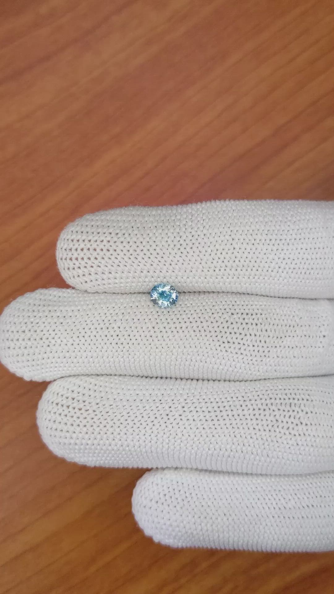 0.44 Ct. Greenish Blue Sapphire from Ceylon (Sri Lanka) Size Video