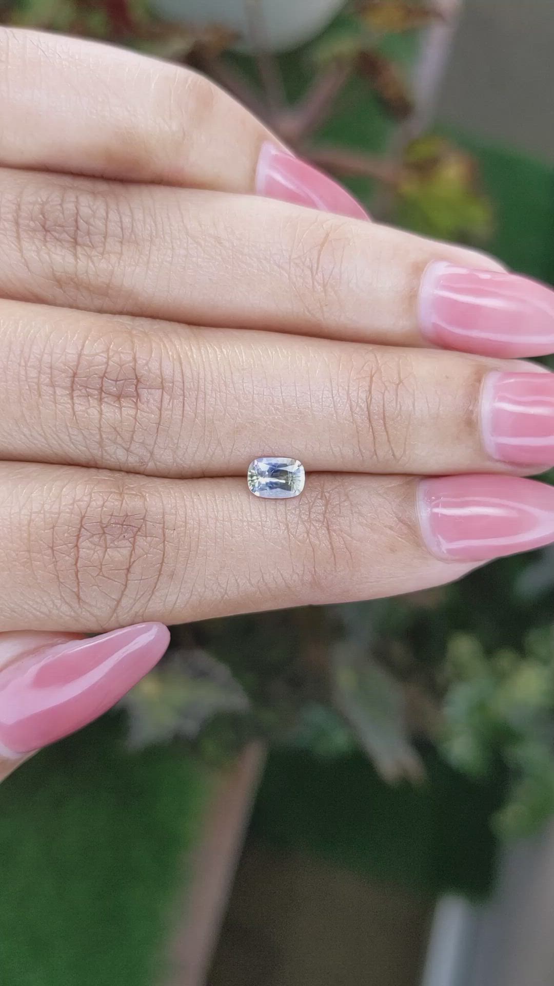 0.57 Ct. Bi Color Sapphire from Ceylon (Sri Lanka) Size Video