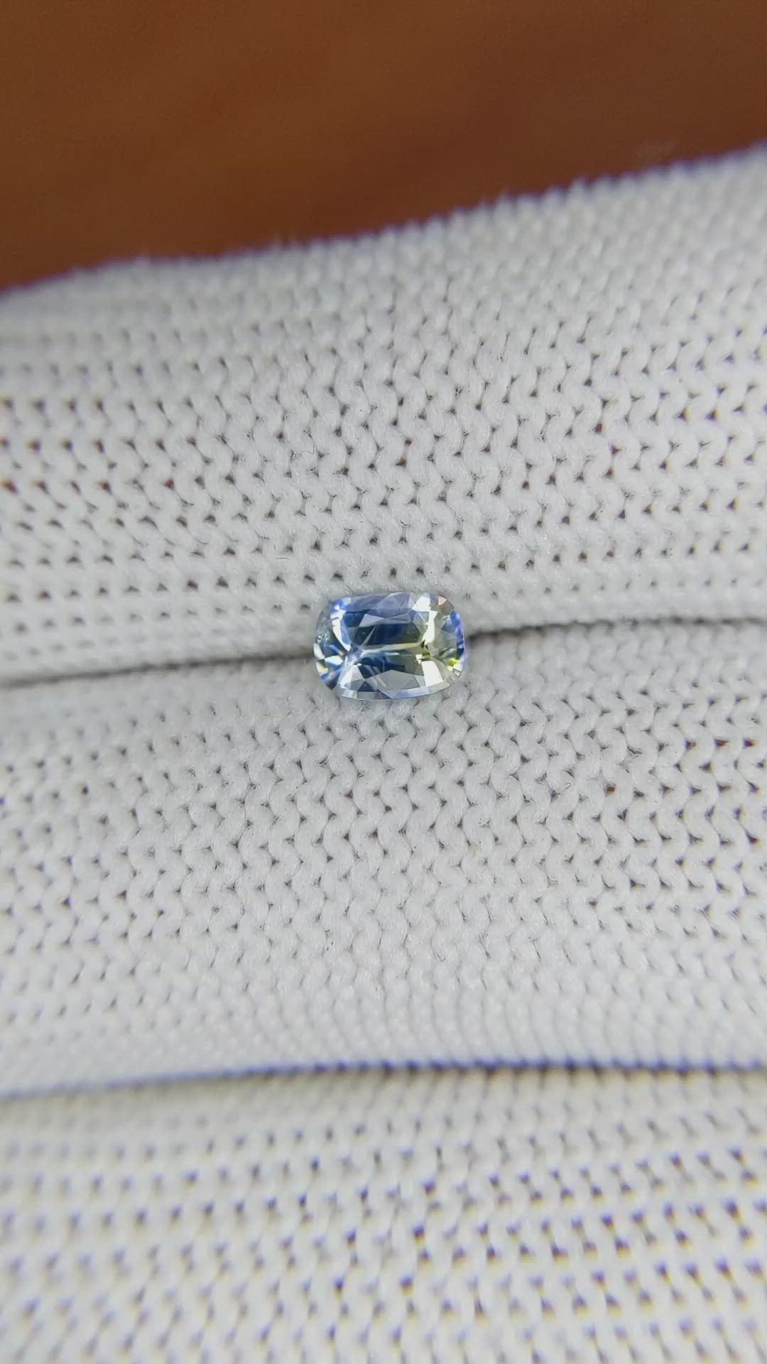 0.57 Ct. Bi Color Sapphire from Ceylon (Sri Lanka) Size Video