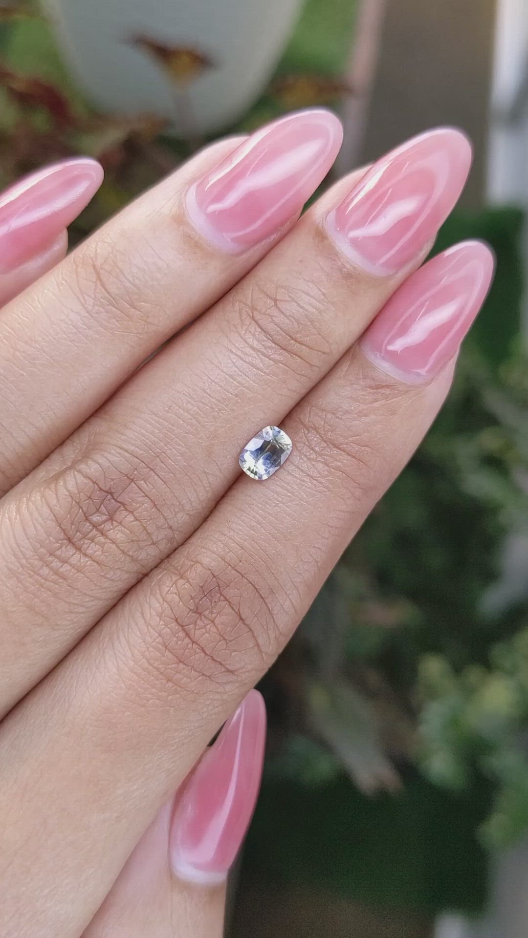 0.57 Ct. Bi Color Sapphire from Ceylon (Sri Lanka) Size Video