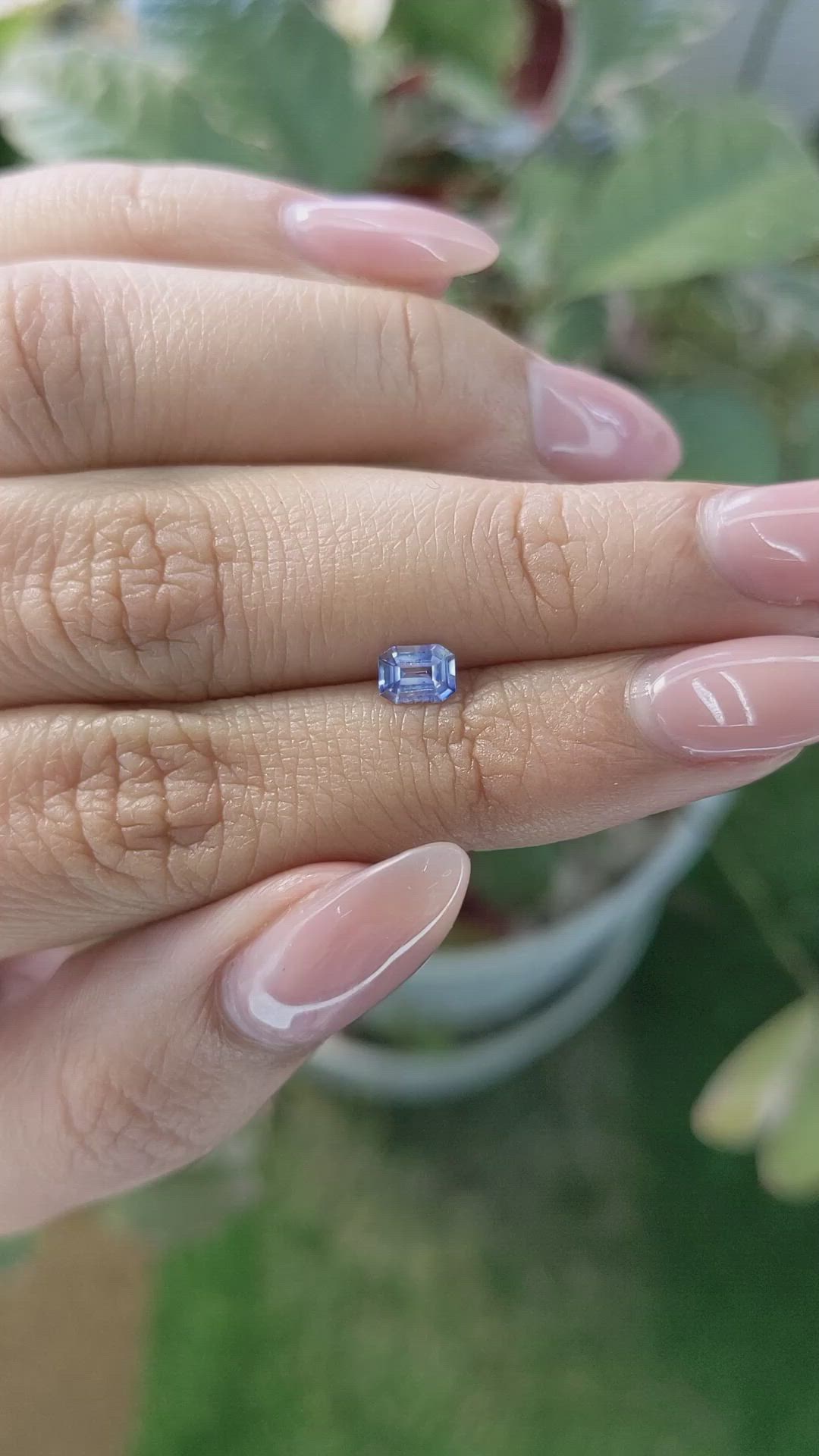0.44 Ct. Blue Sapphire from Ceylon (Sri Lanka) Size Video