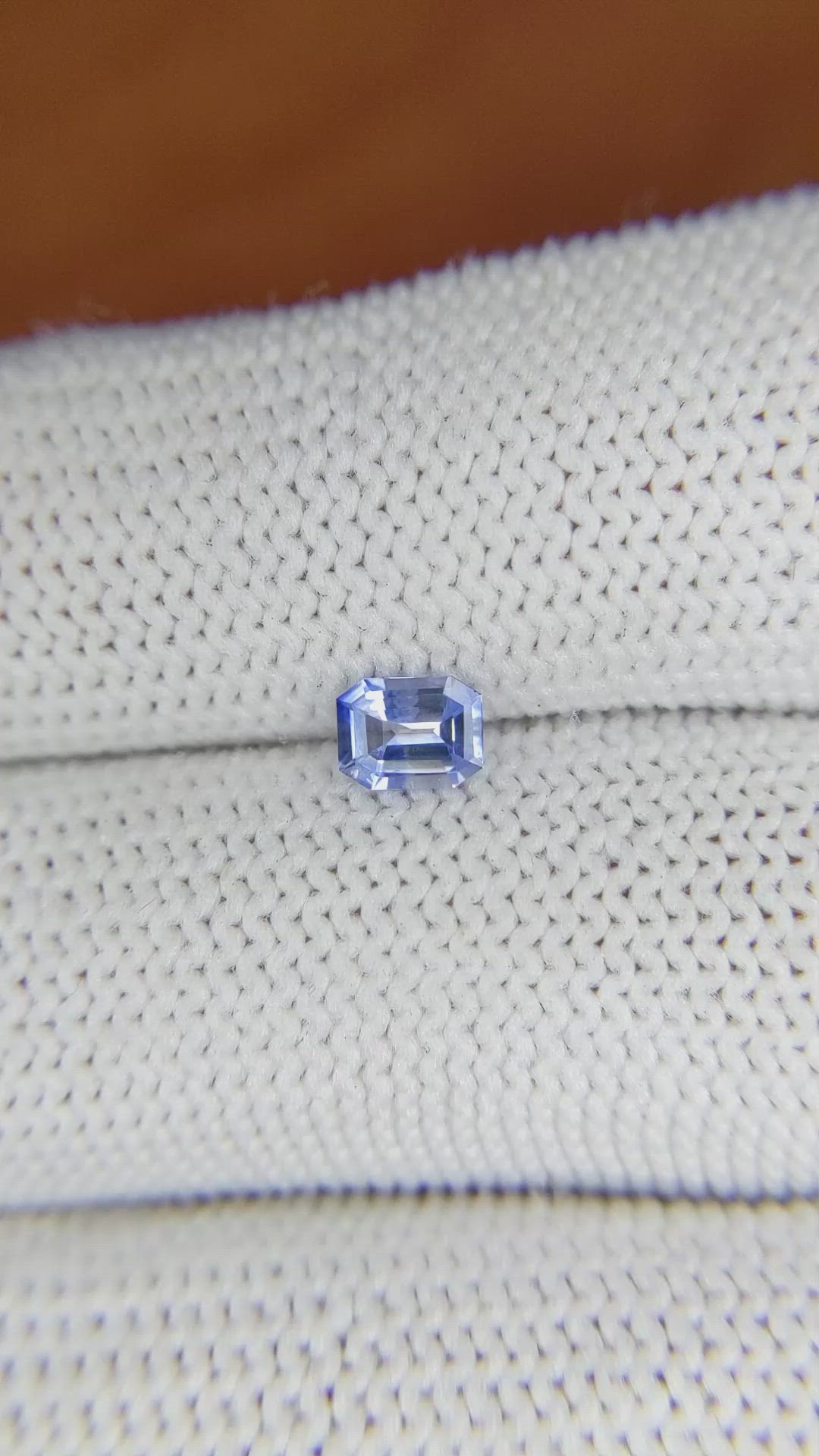 0.44 Ct. Blue Sapphire from Ceylon (Sri Lanka) Size Video