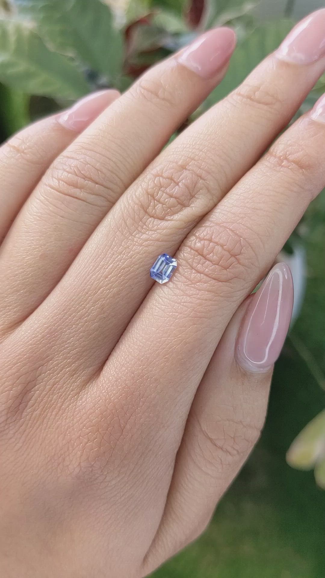 0.44 Ct. Blue Sapphire from Ceylon (Sri Lanka) Size Video