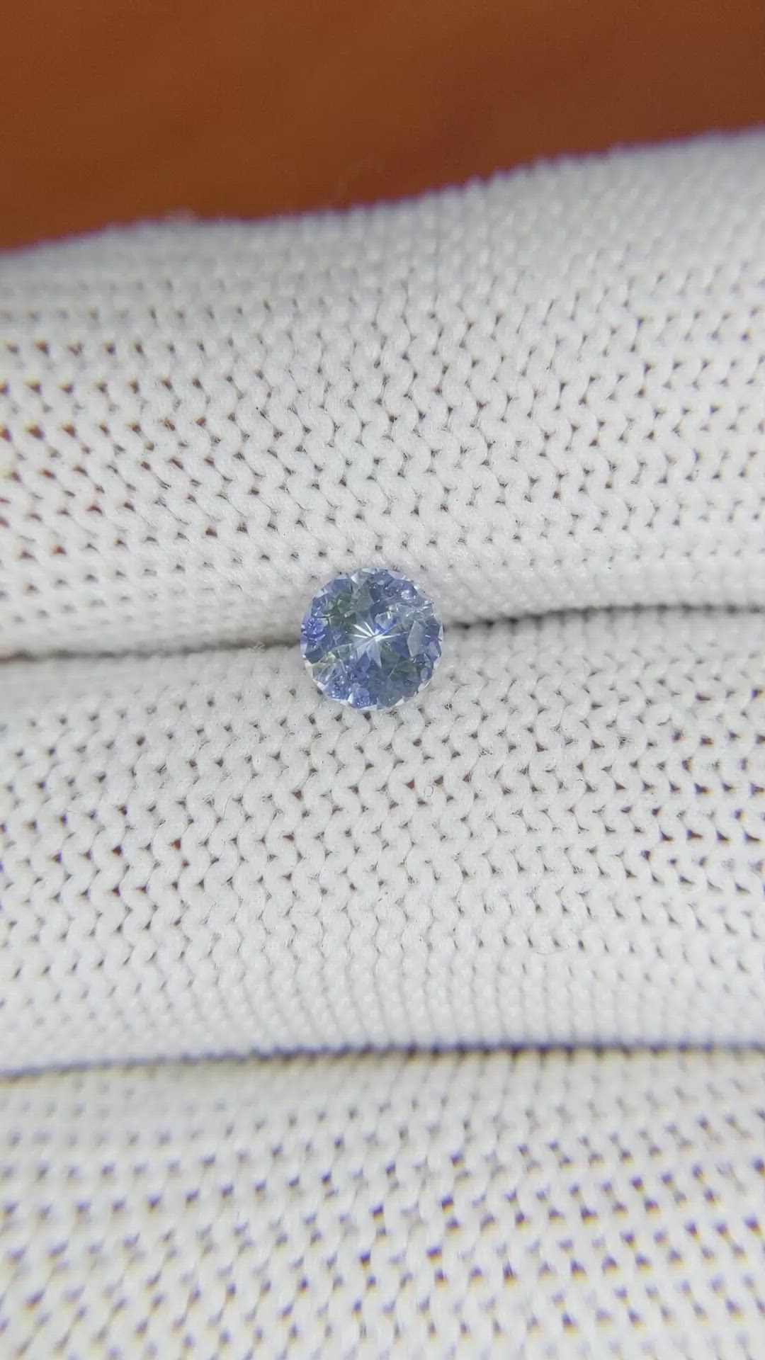 0.63 Ct. Bi Color Sapphire from Ceylon (Sri Lanka) Size Video