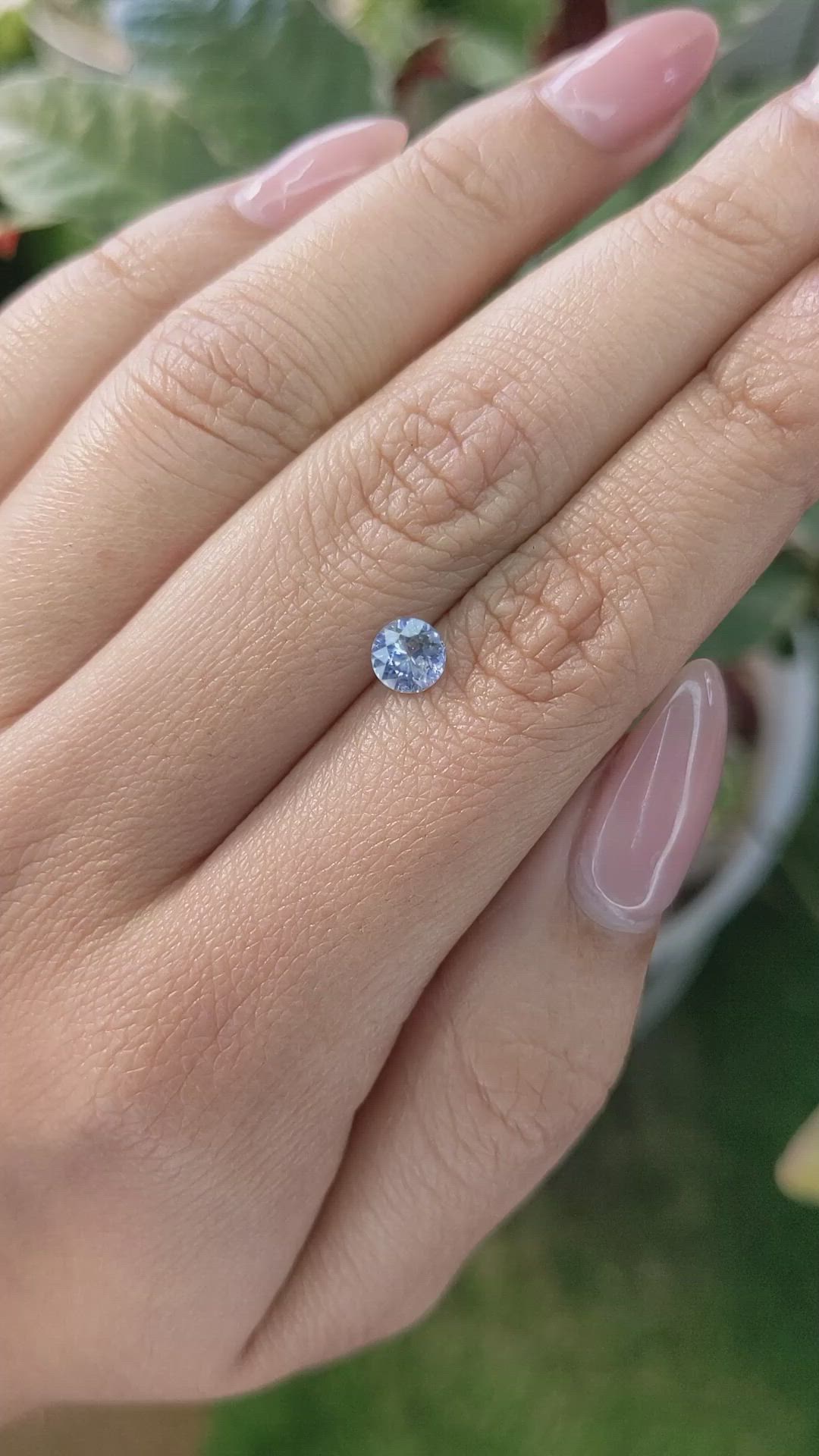 0.63 Ct. Bi Color Sapphire from Ceylon (Sri Lanka) Size Video