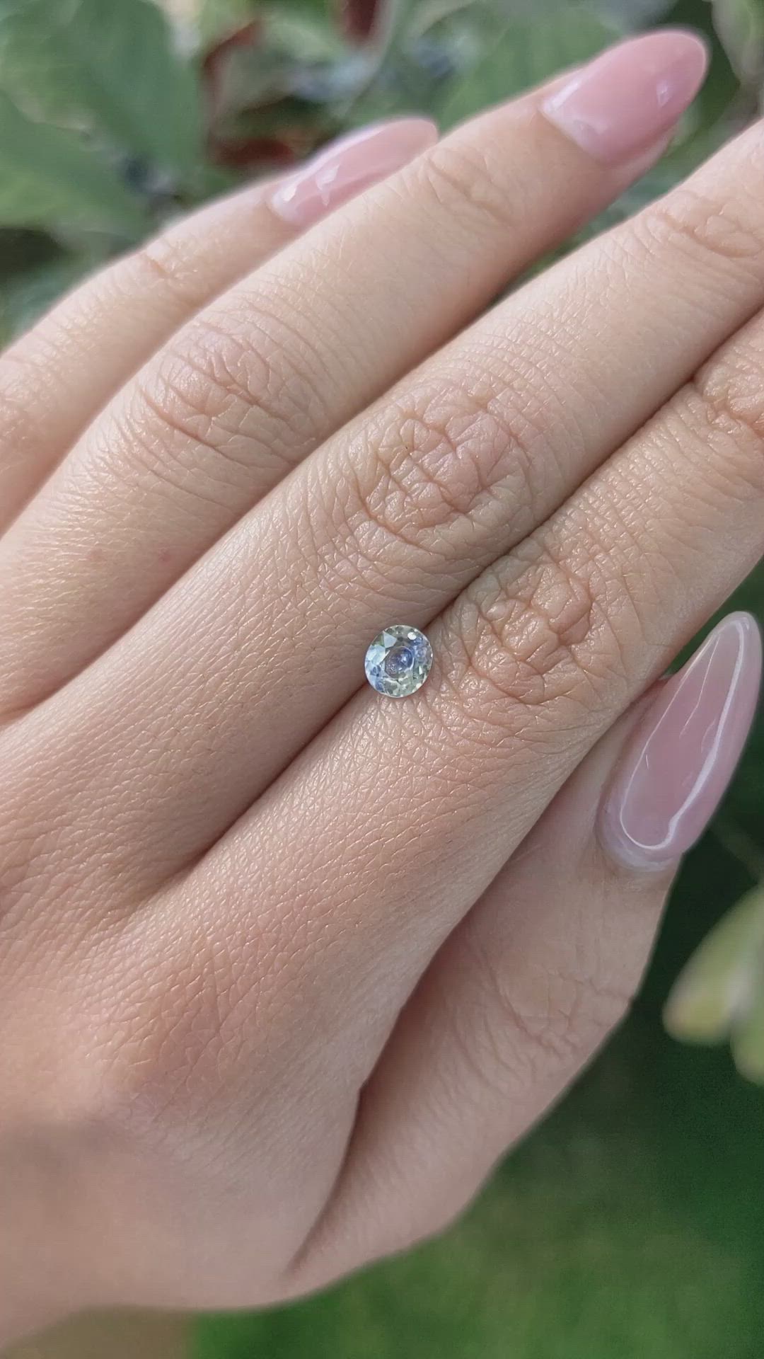 0.52 Ct. Bi Color / Parti Sapphire from Ceylon (Sri Lanka) Size Video
