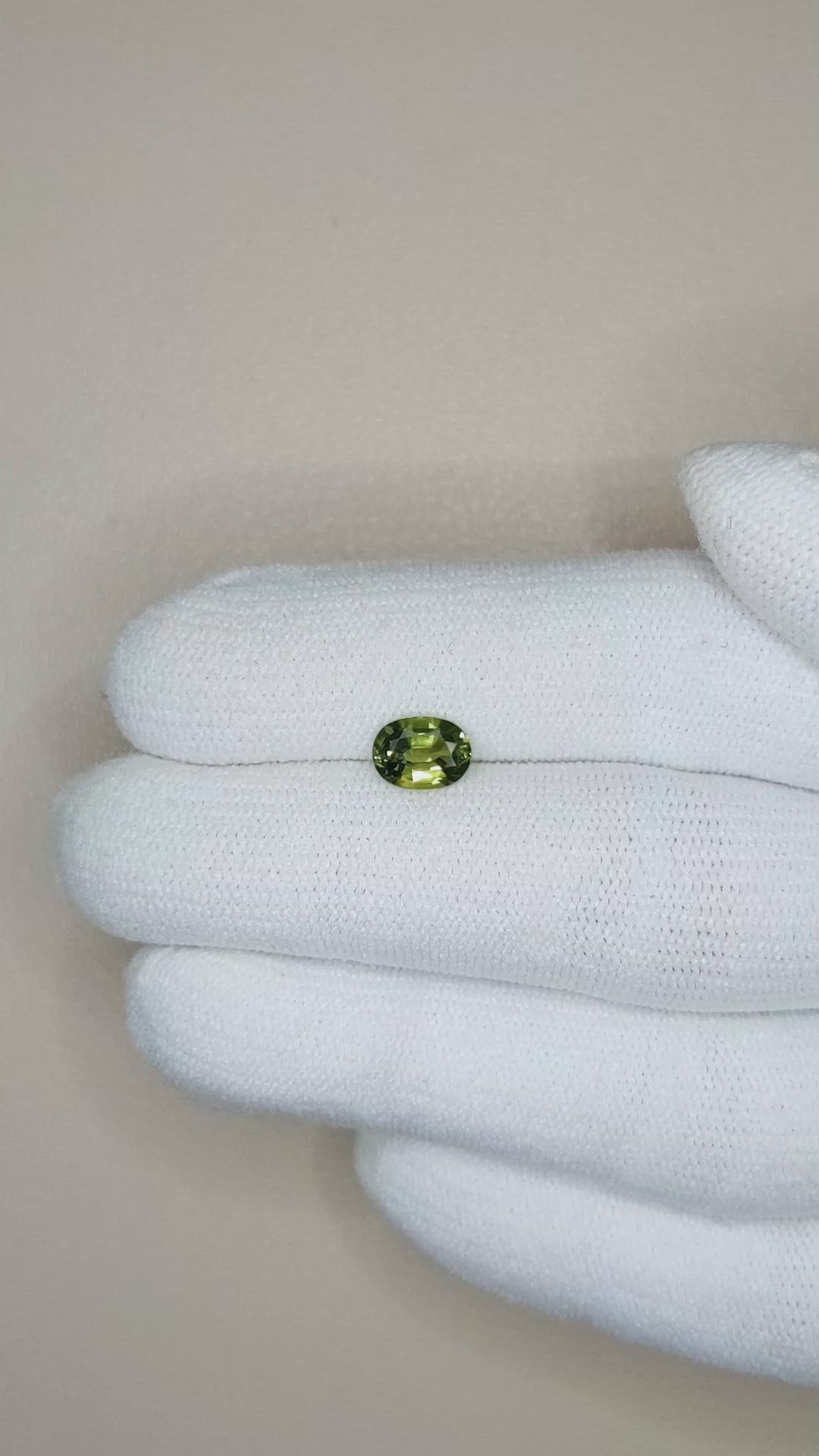 0.94 Ct. Green Sapphire from Madagascar Size Video