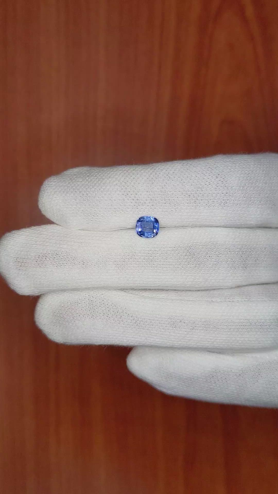 0.69 Ct. Blue Sapphire from Ceylon (Sri Lanka) Size Video