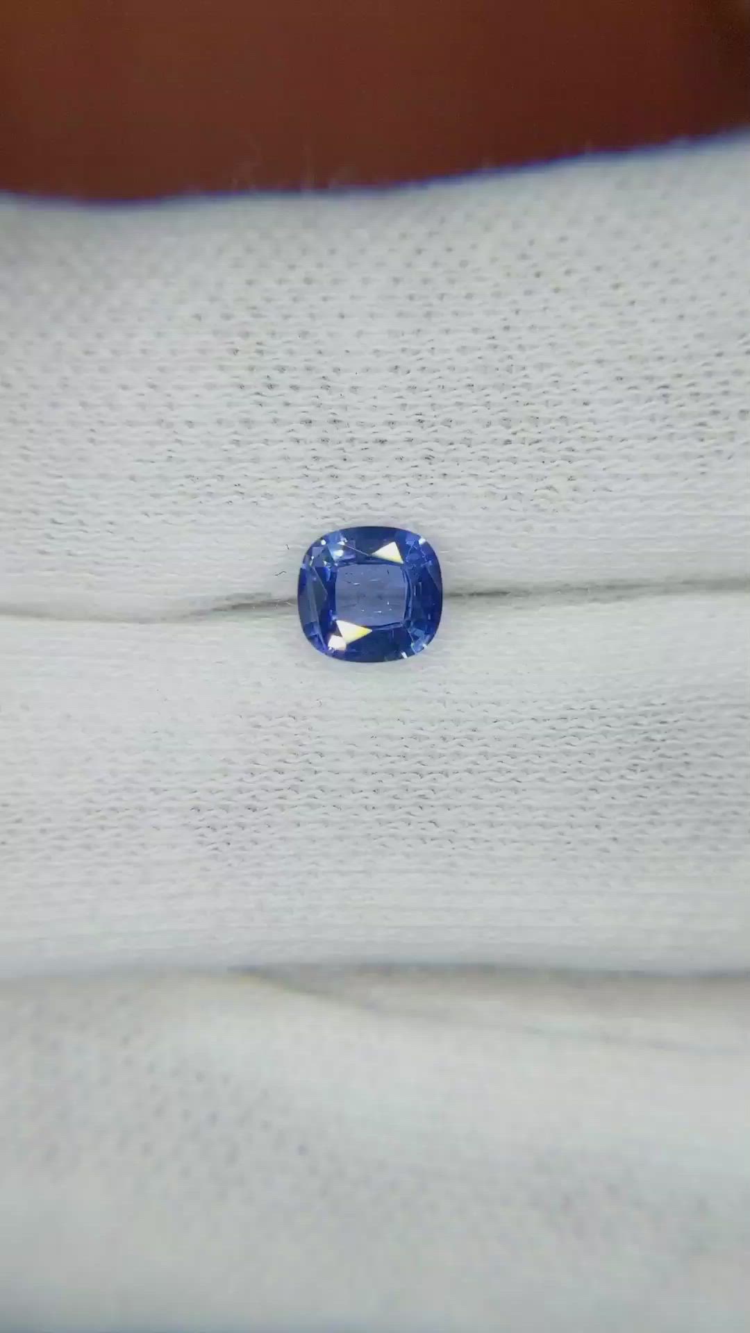 0.69 Ct. Blue Sapphire from Ceylon (Sri Lanka) Size Video