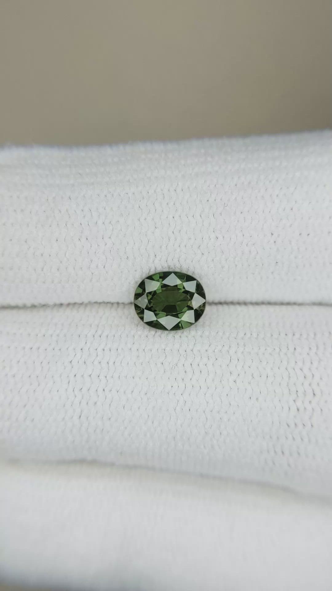 0.91 Ct. Bluish Green Sapphire from Thailand Size Video