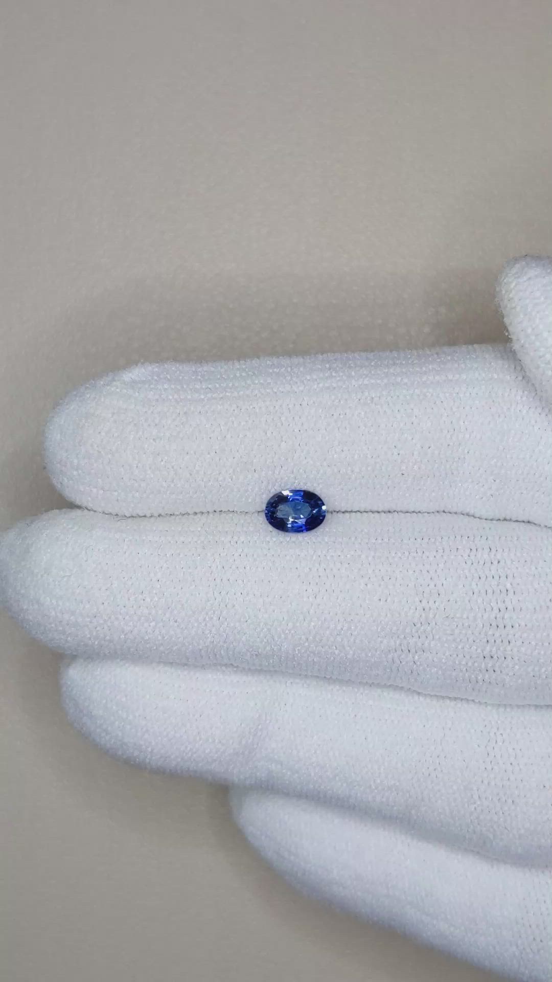 0.46 Ct. Blue Sapphire from Ceylon (Sri Lanka) Size Video