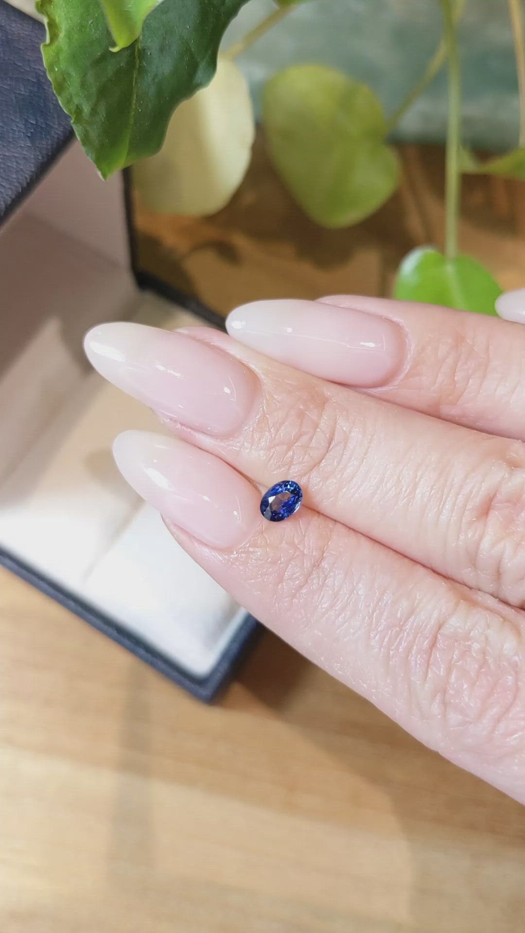 0.46 Ct. Blue Sapphire from Ceylon (Sri Lanka) Size Video