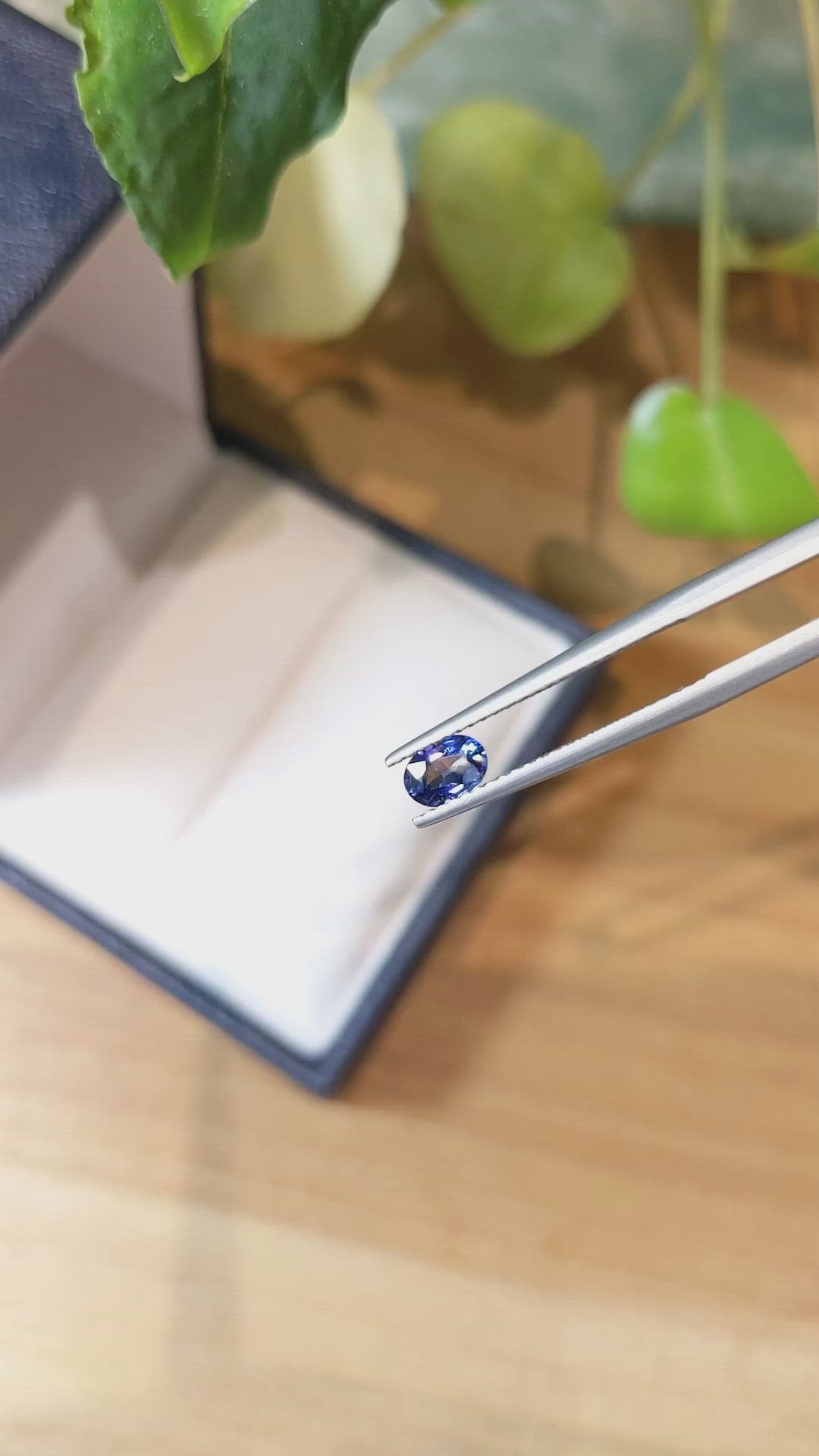 0.46 Ct. Blue Sapphire from Ceylon (Sri Lanka) Size Video