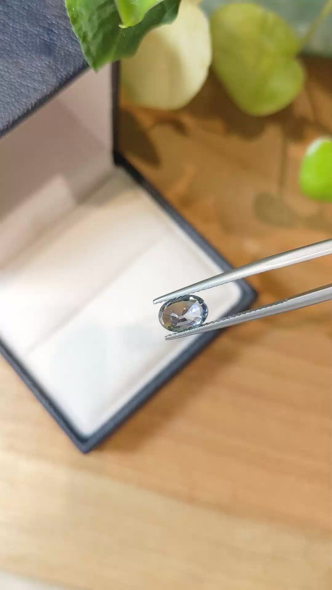 1.81 Ct. Greenish Blue Sapphire from Ceylon (Sri Lanka) Size Video