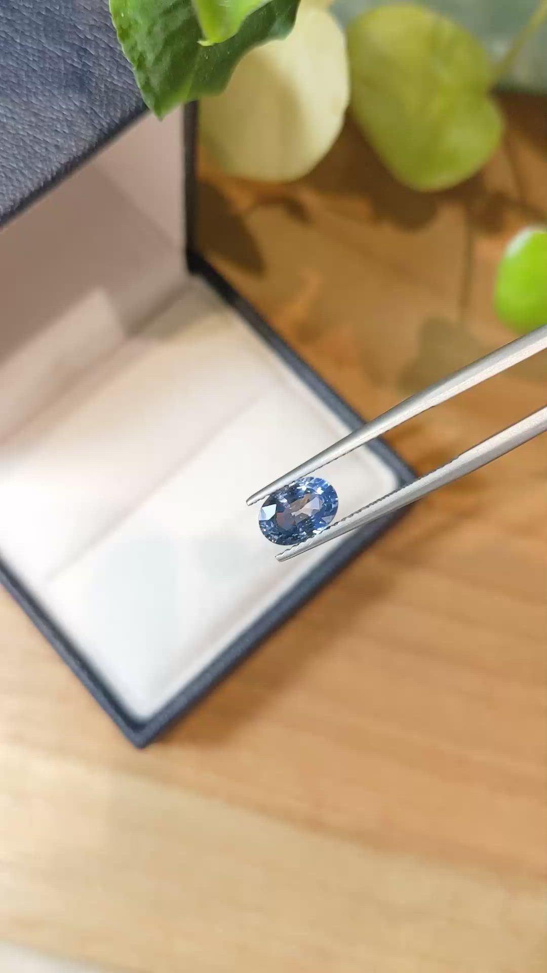 1.81 Ct. Greenish Blue Sapphire from Ceylon (Sri Lanka) Size Video