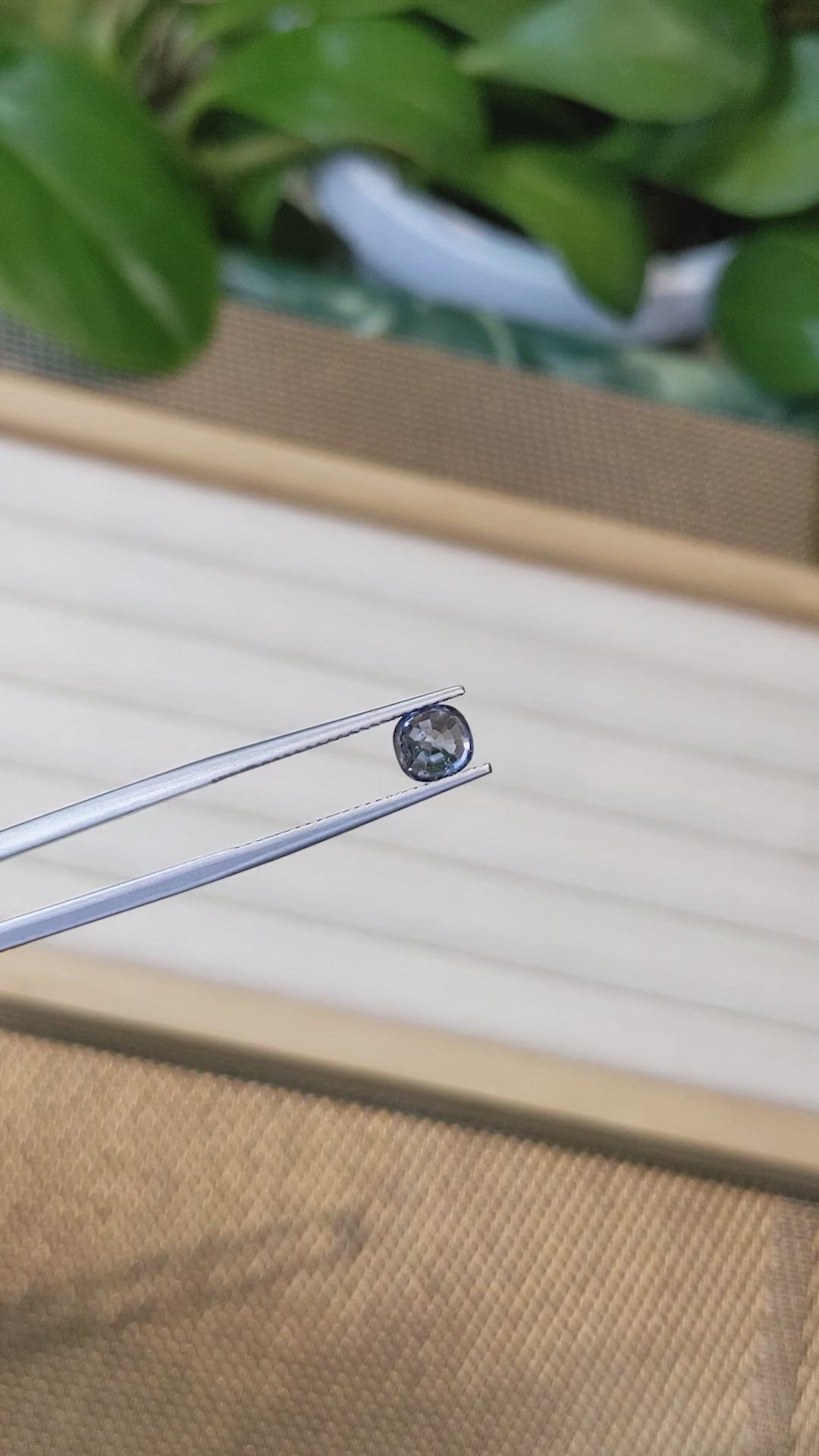 1.46 Ct. Greyish Blue Sapphire from Ceylon (Sri Lanka) Size Video