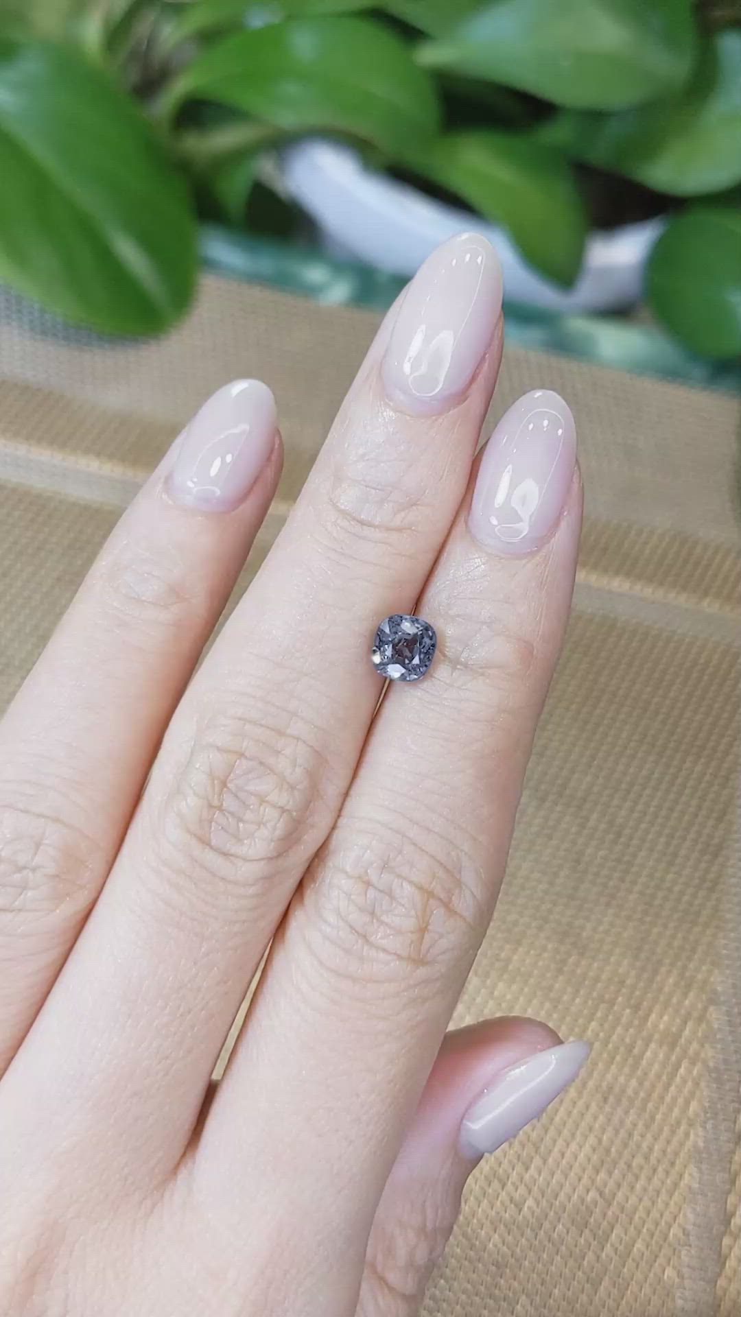 1.46 Ct. Greyish Blue Sapphire from Ceylon (Sri Lanka) Size Video