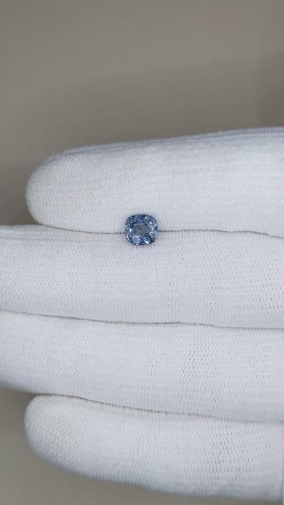 1.46 Ct. Greyish Blue Sapphire from Ceylon (Sri Lanka) Size Video