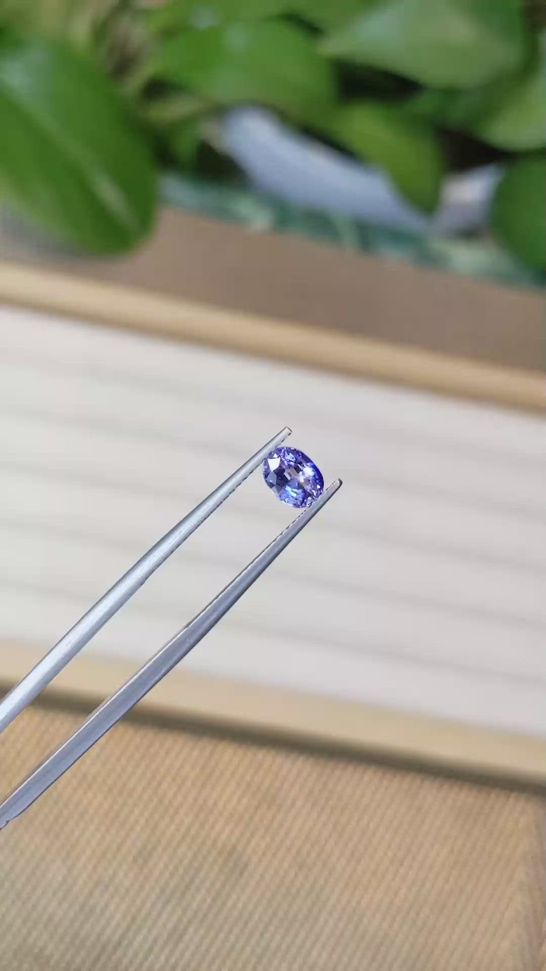 1.04 Ct. Blue Sapphire from Ceylon (Sri Lanka) Size Video