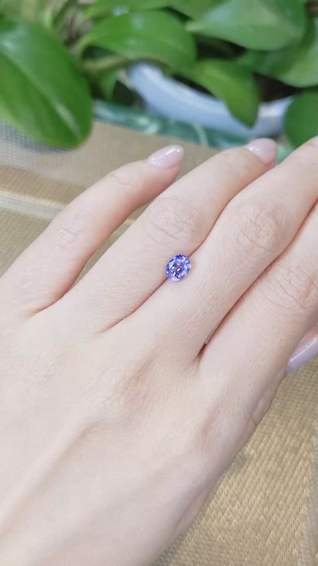 1.04 Ct. Blue Sapphire from Ceylon (Sri Lanka) Size Video